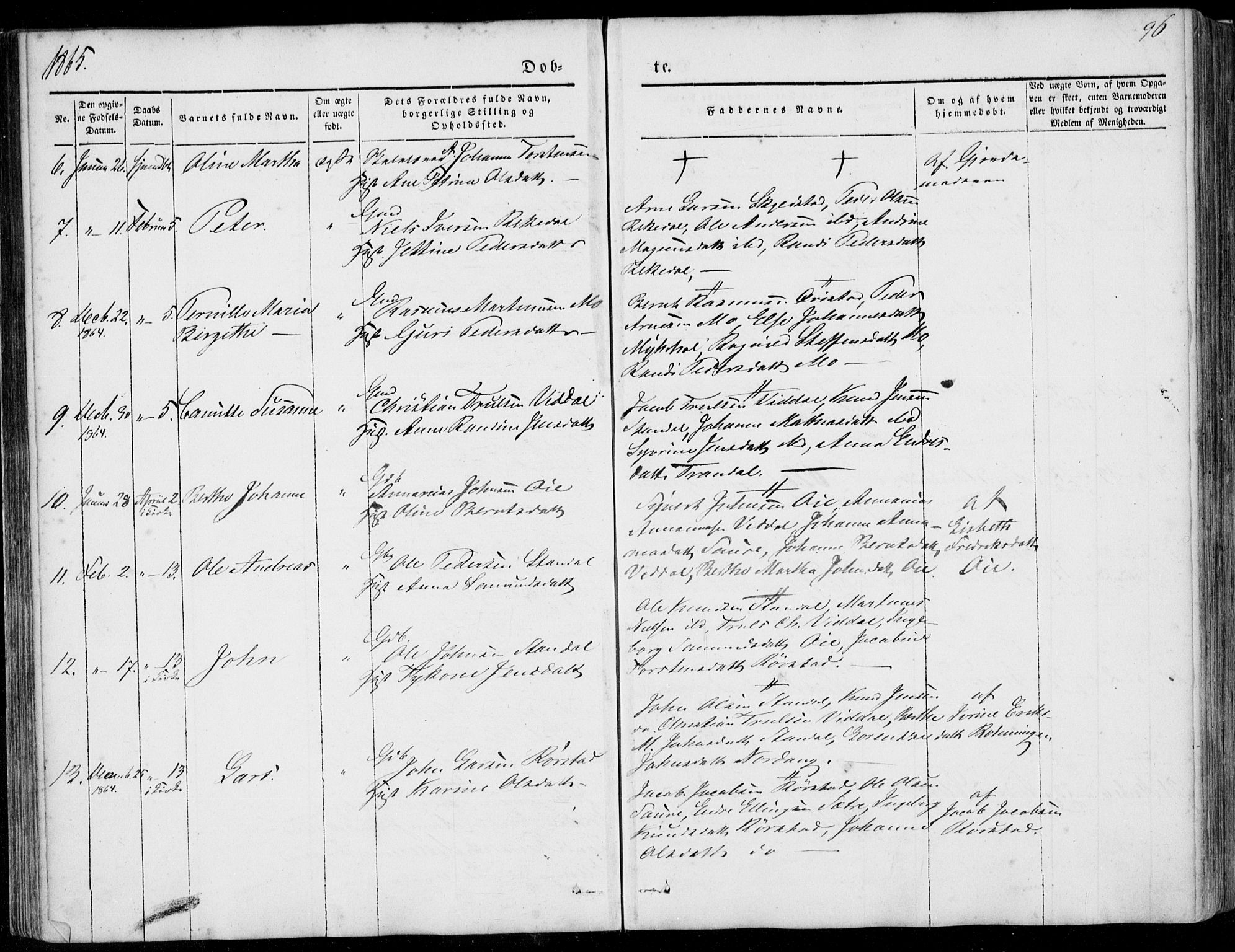 Ministerialprotokoller, klokkerbøker og fødselsregistre - Møre og Romsdal, AV/SAT-A-1454/515/L0209: Parish register (official) no. 515A05, 1847-1868, p. 96