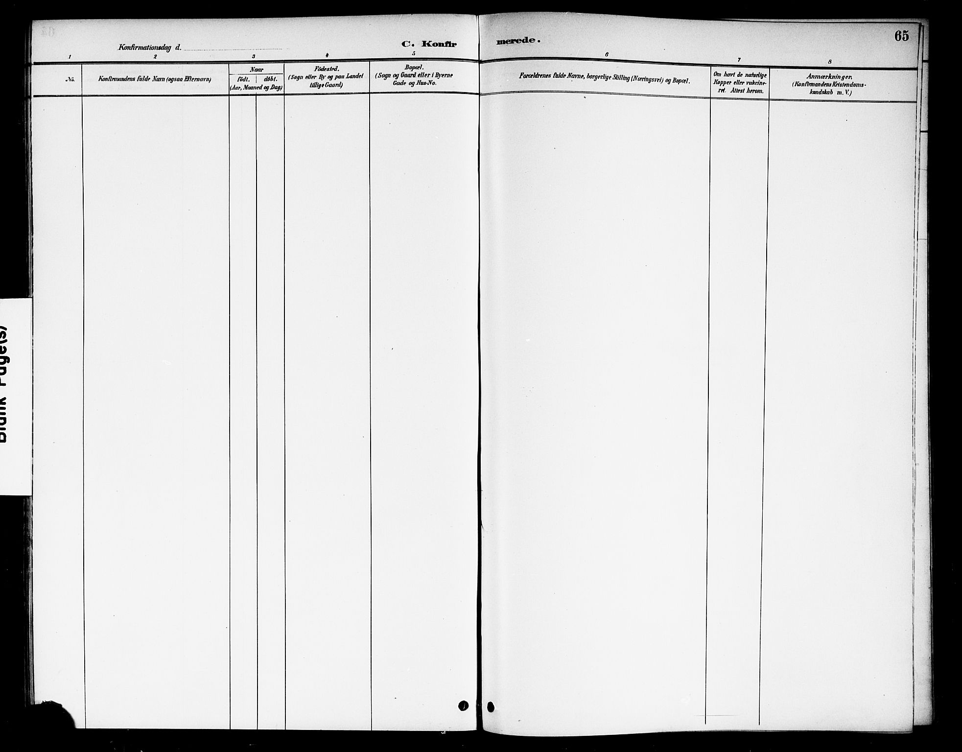 Berg prestekontor Kirkebøker, AV/SAO-A-10902/F/Fb/L0002: Parish register (official) no. II 2, 1888-1902, p. 65