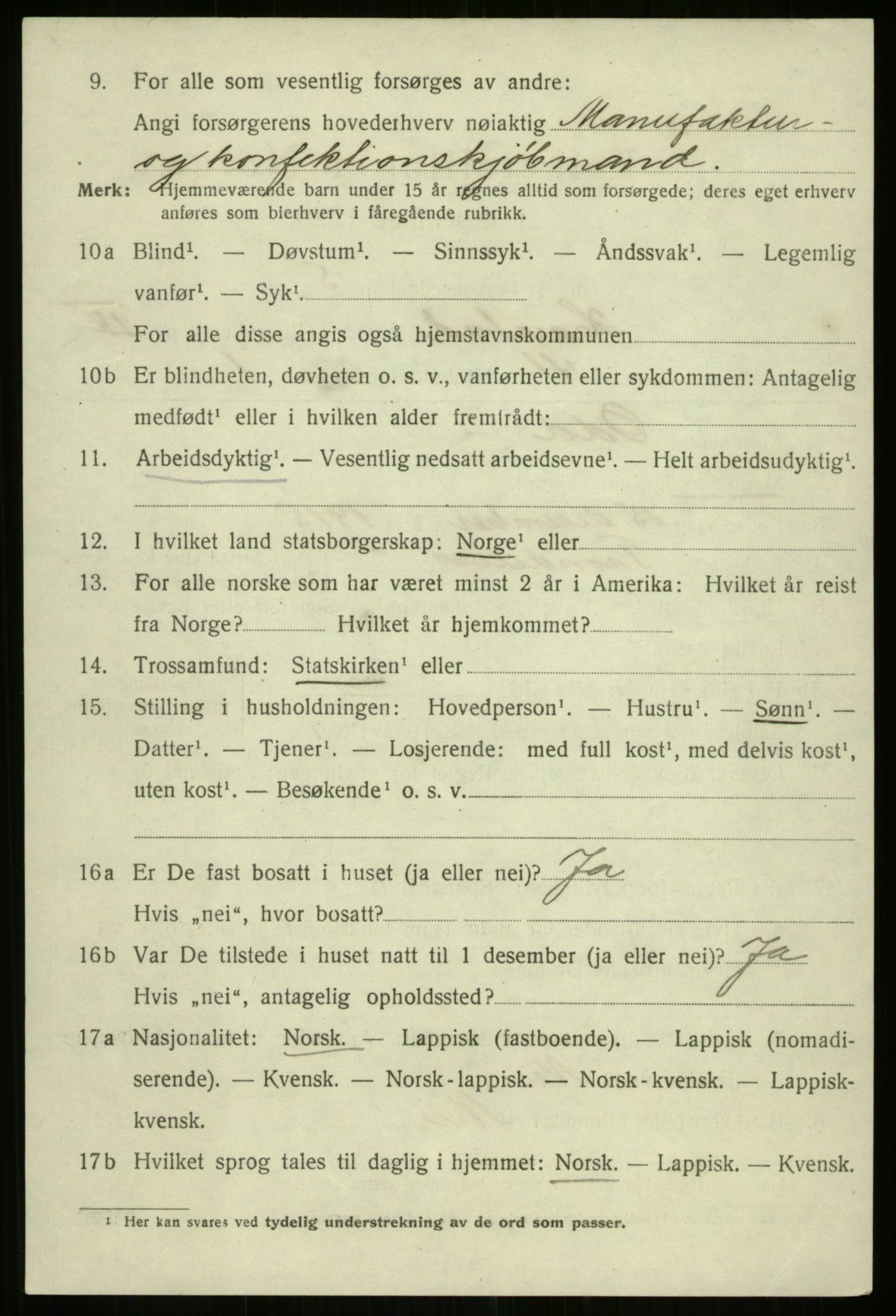 SATØ, 1920 census for Harstad, 1920, p. 6047