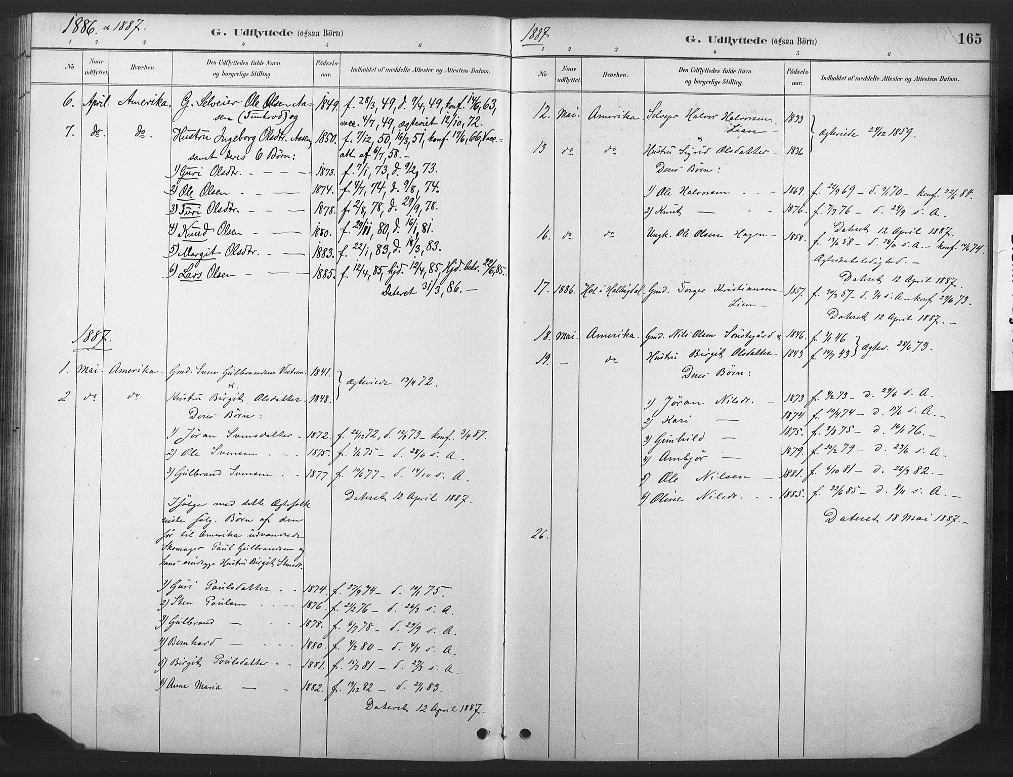 Nore kirkebøker, AV/SAKO-A-238/F/Fd/L0001: Parish register (official) no. IV 1, 1878-1918, p. 165