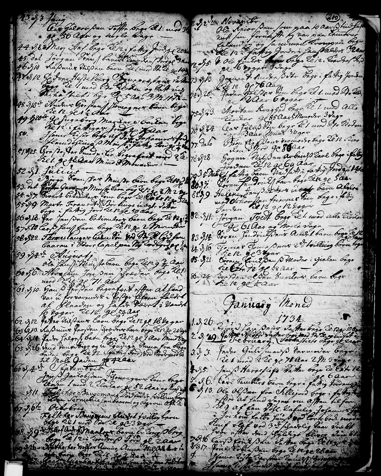 Skien kirkebøker, SAKO/A-302/F/Fa/L0002: Parish register (official) no. 2, 1716-1757, p. 200
