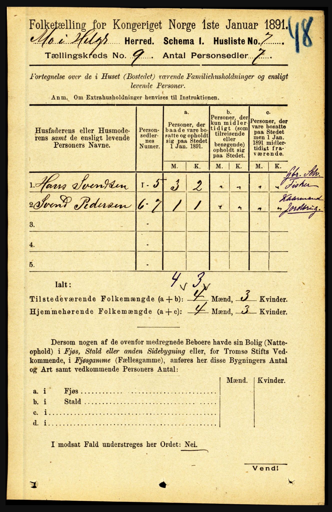 RA, 1891 census for 1833 Mo, 1891, p. 3569