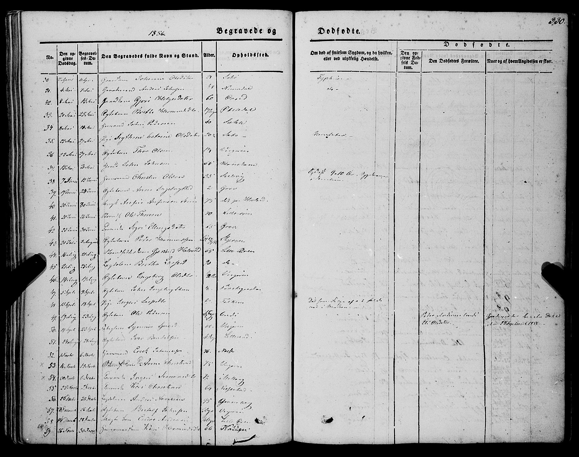 Vik sokneprestembete, SAB/A-81501: Parish register (official) no. A 8, 1846-1865, p. 330
