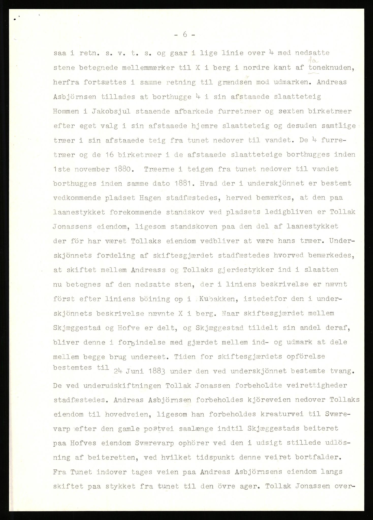 Statsarkivet i Stavanger, AV/SAST-A-101971/03/Y/Yj/L0075: Avskrifter sortert etter gårdsnavn: Skastad - Skjerveim, 1750-1930, p. 640