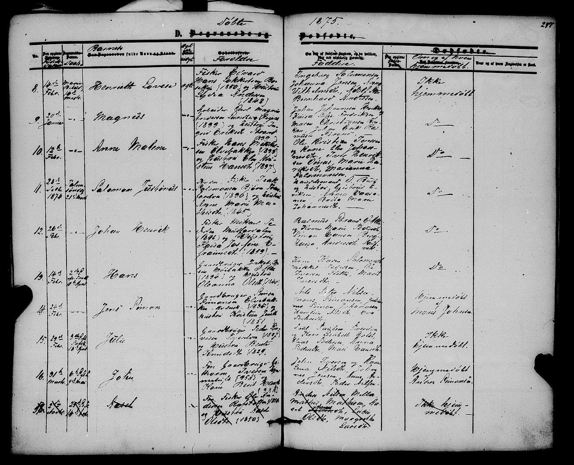 Alta sokneprestkontor, SATØ/S-1338/H/Ha/L0001.kirke: Parish register (official) no. 1, 1858-1878, p. 247