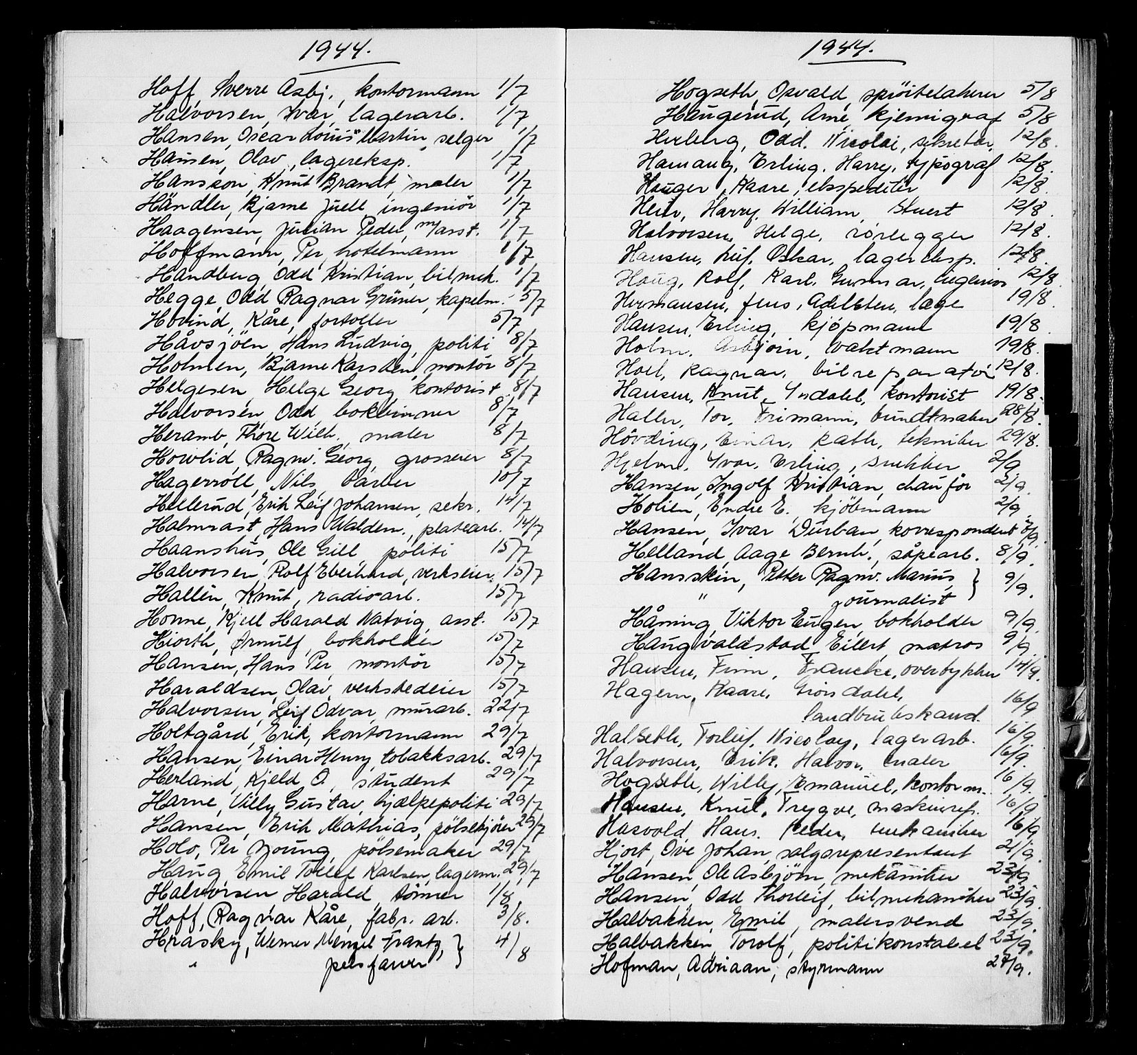 Oslo byfogd avd. I, AV/SAO-A-10220/L/La/L0006: Vigselsregister, 1943-1946, p. 51