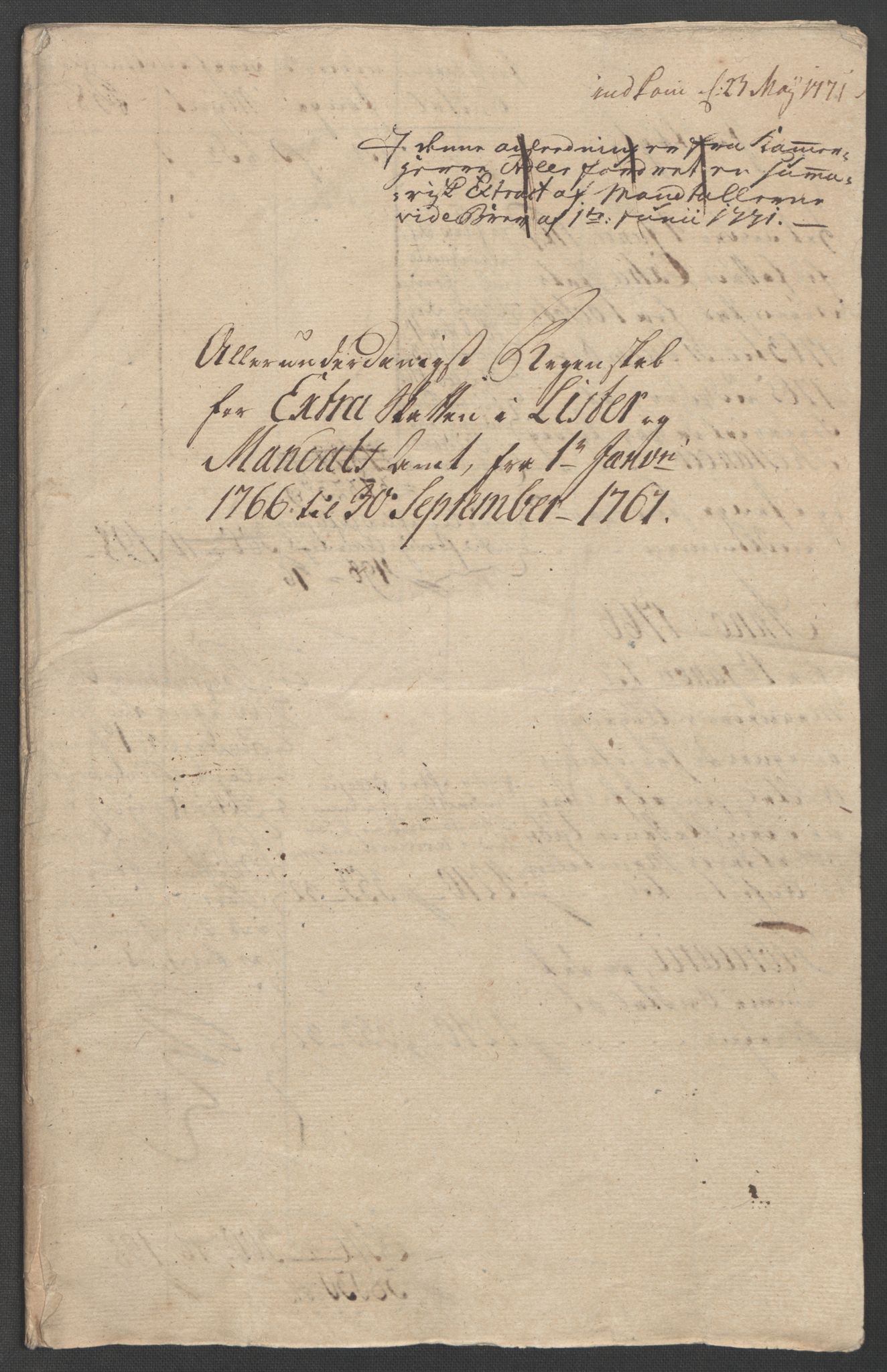 Rentekammeret inntil 1814, Reviderte regnskaper, Fogderegnskap, RA/EA-4092/R45/L2704: Ekstraskatten Lista og Mandal, 1762-1768, p. 209