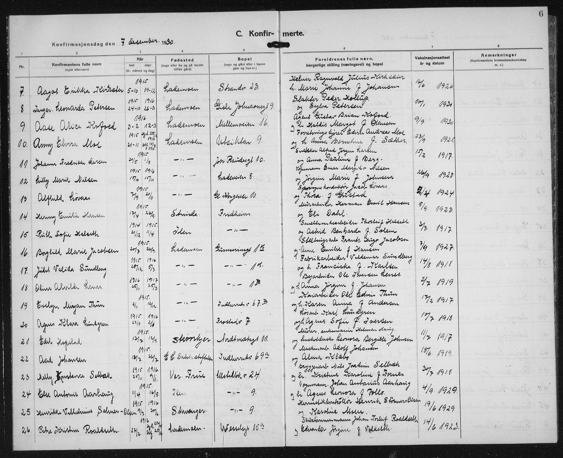 Ministerialprotokoller, klokkerbøker og fødselsregistre - Sør-Trøndelag, SAT/A-1456/605/L0262: Parish register (copy) no. 605C09, 1930-1933, p. 6