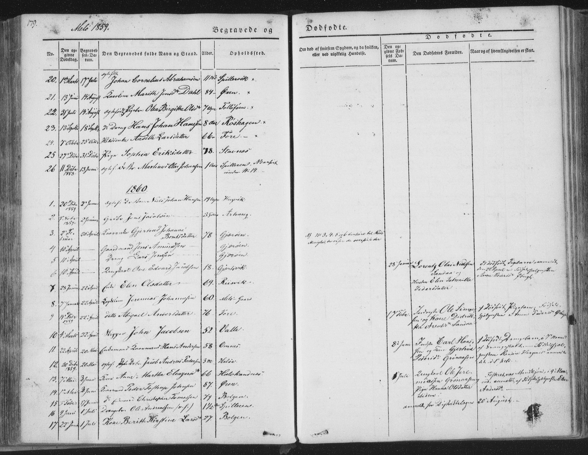 Ministerialprotokoller, klokkerbøker og fødselsregistre - Nordland, SAT/A-1459/841/L0604: Parish register (official) no. 841A09 /2, 1845-1862, p. 179