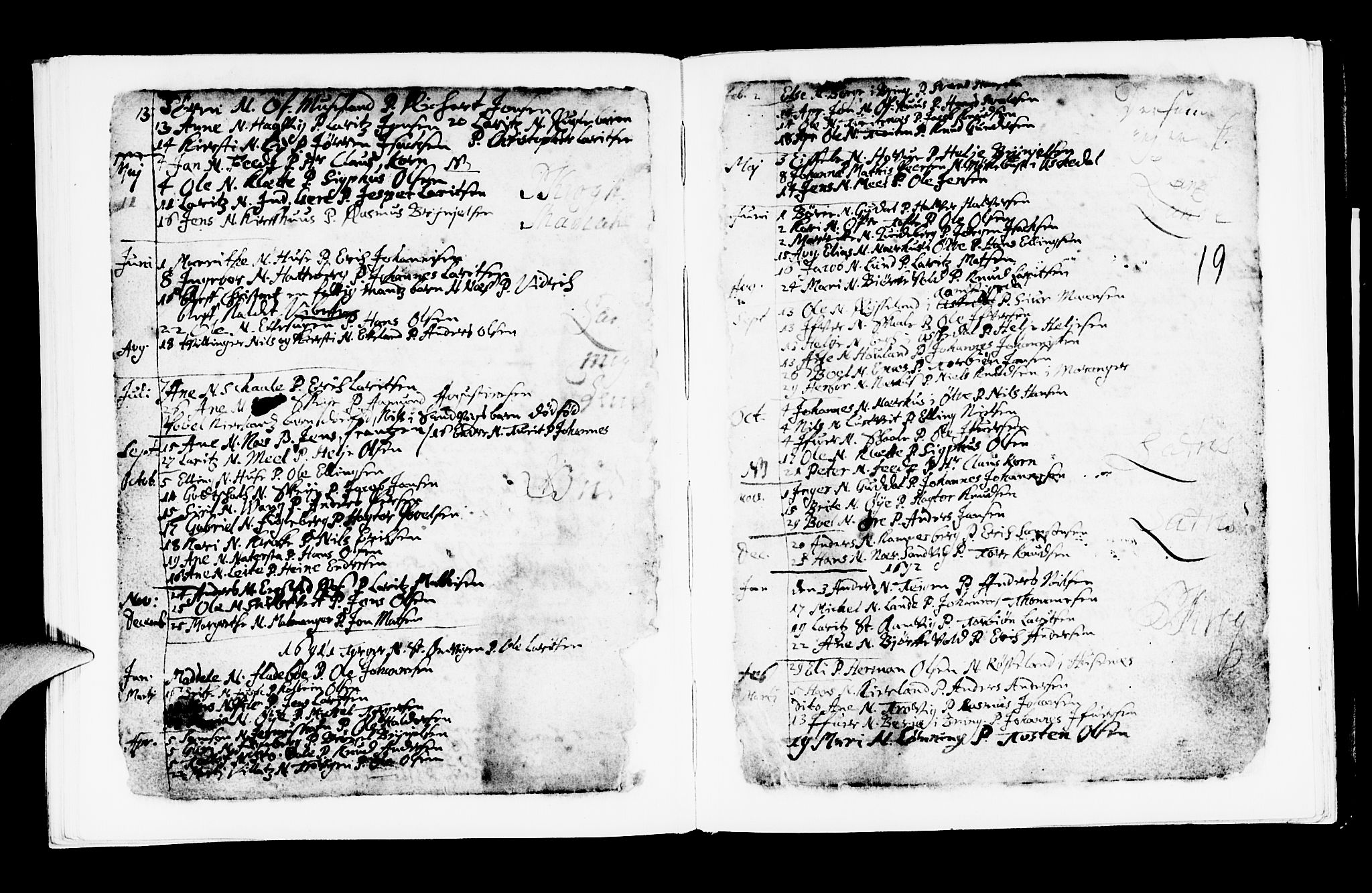 Kvinnherad sokneprestembete, SAB/A-76401/H/Haa: Parish register (official) no. A 1, 1669-1709, p. 19
