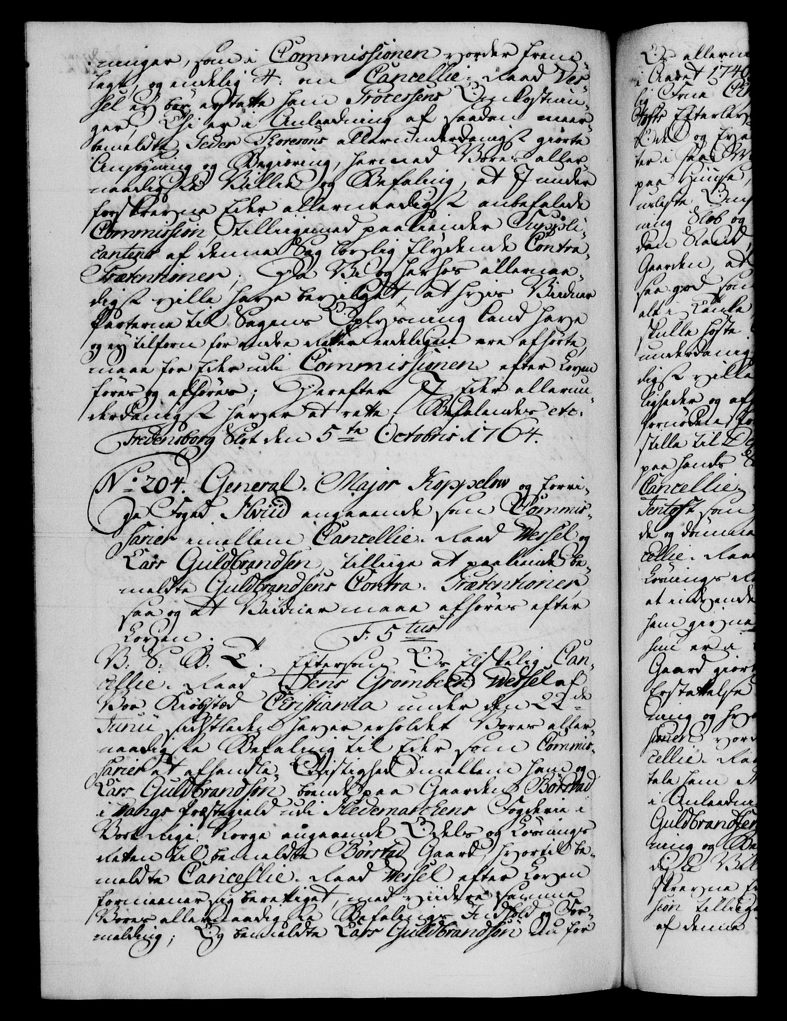 Danske Kanselli 1572-1799, AV/RA-EA-3023/F/Fc/Fca/Fcab/L0037: Norske tegnelser, 1762-1766, p. 402b