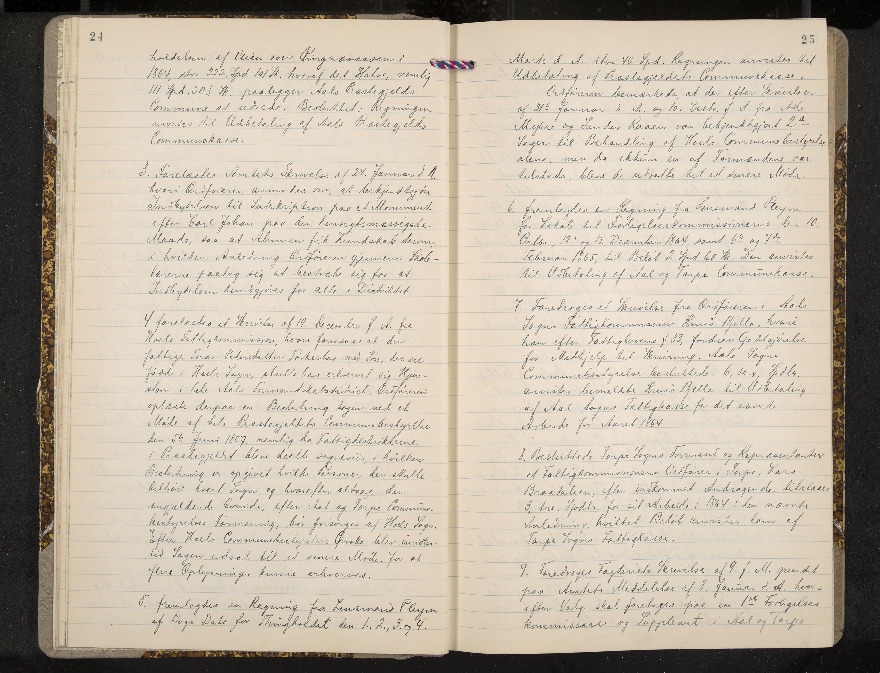 Ål formannskap og sentraladministrasjon, IKAK/0619021/A/Aa/L0003: Utskrift av møtebok, 1864-1880, p. 24-25