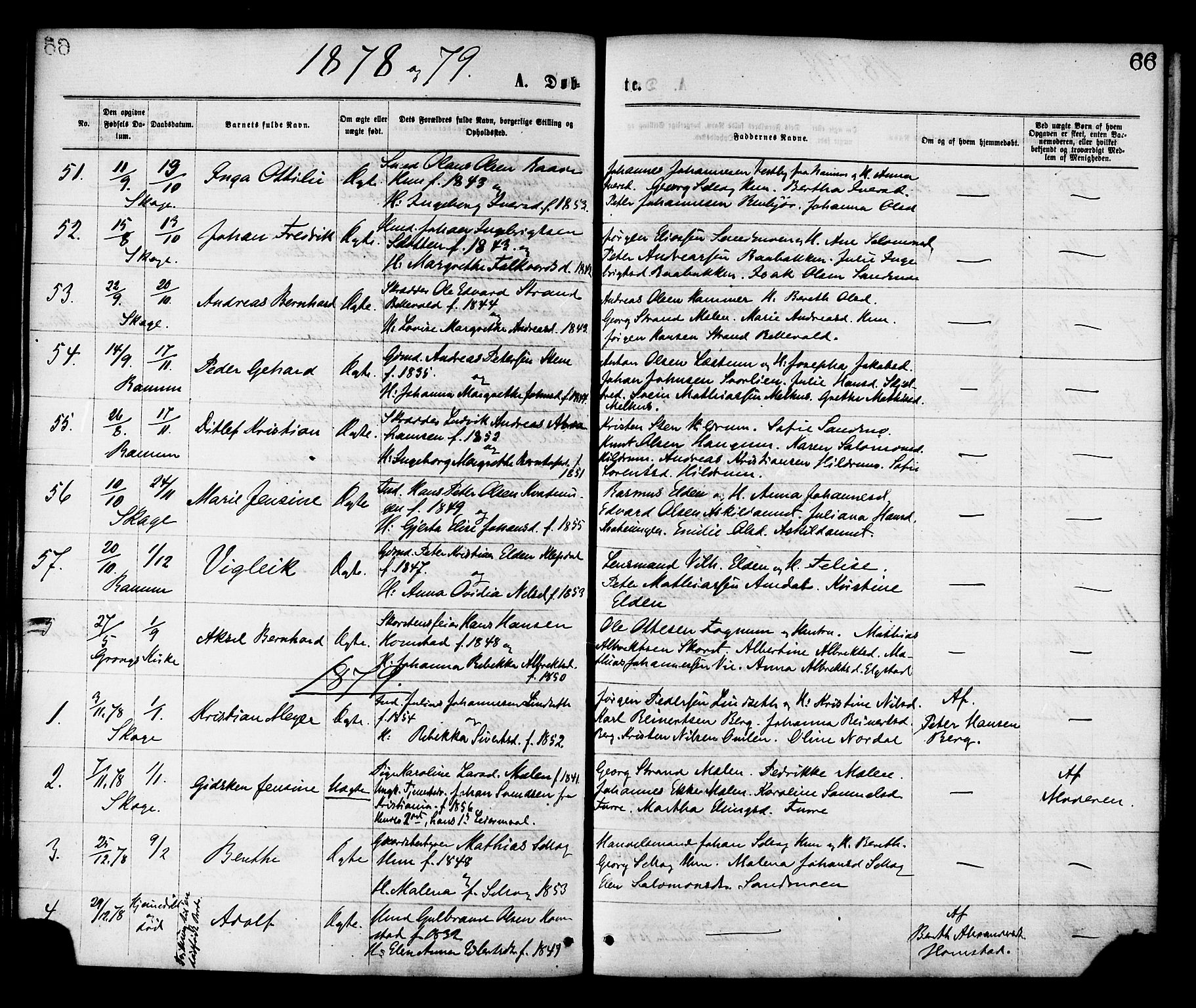 Ministerialprotokoller, klokkerbøker og fødselsregistre - Nord-Trøndelag, SAT/A-1458/764/L0554: Parish register (official) no. 764A09, 1867-1880, p. 66