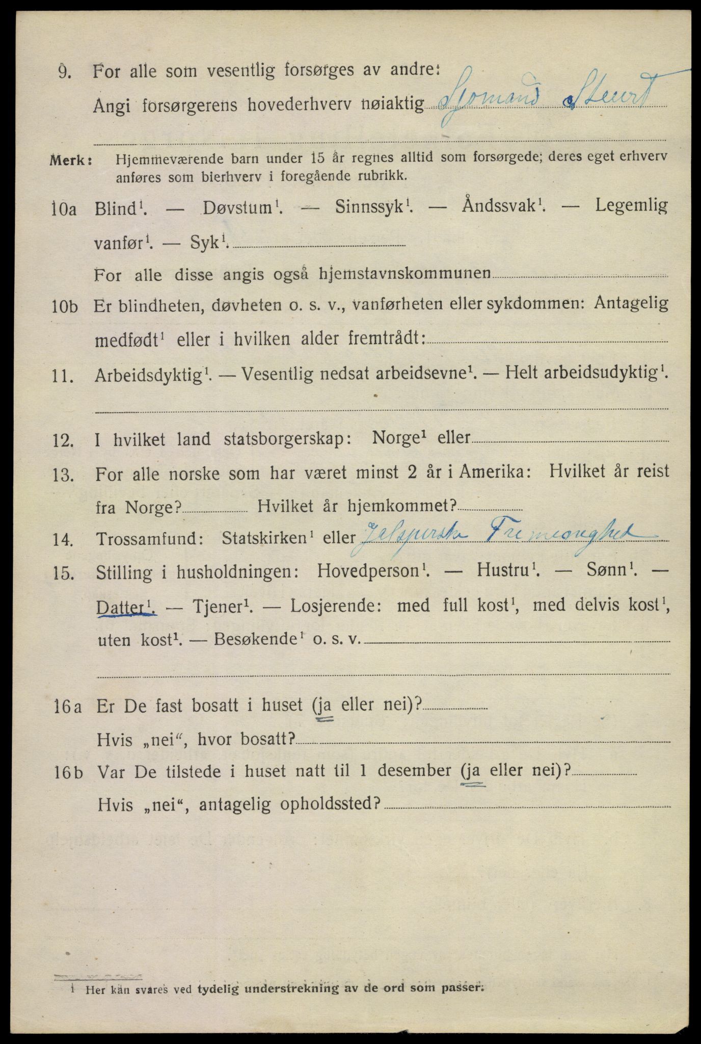 SAKO, 1920 census for Sandefjord, 1920, p. 4305