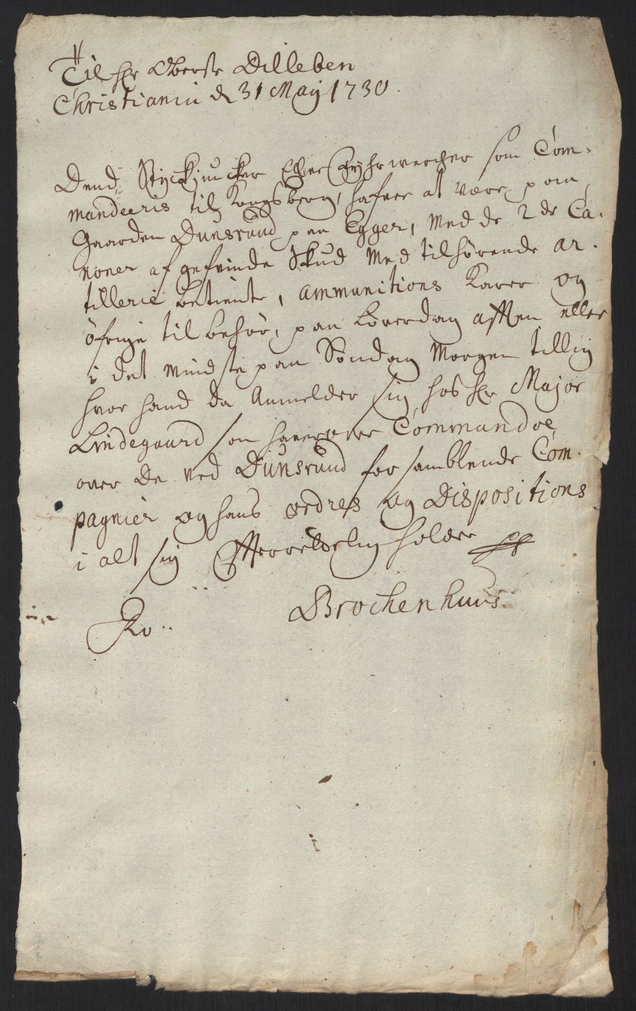 Kommanderende general (KG I) med Det norske krigsdirektorium, AV/RA-EA-5419/B/L0013: Kommanderende generals konsepter, 1730-1733, p. 52