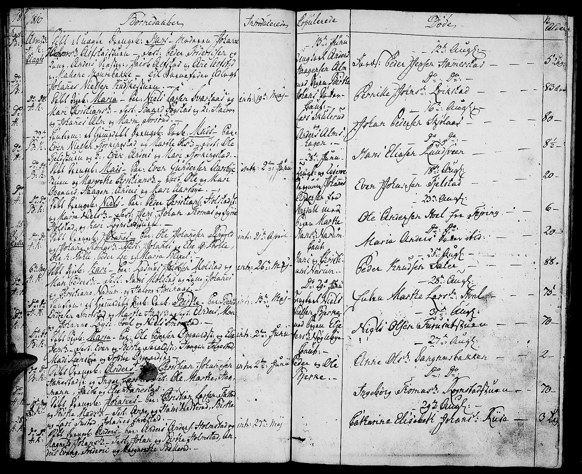 Toten prestekontor, SAH/PREST-102/H/Ha/Haa/L0008: Parish register (official) no. 8, 1809-1814, p. 12