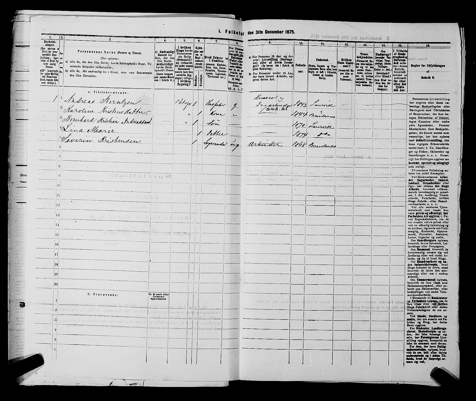 SAKO, 1875 census for 0707P Larvik, 1875, p. 752