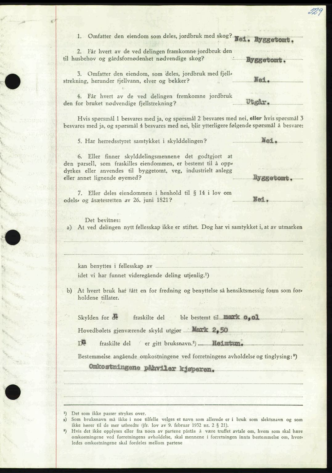 Nordmøre sorenskriveri, AV/SAT-A-4132/1/2/2Ca: Mortgage book no. A112, 1949-1949, Diary no: : 2670/1949