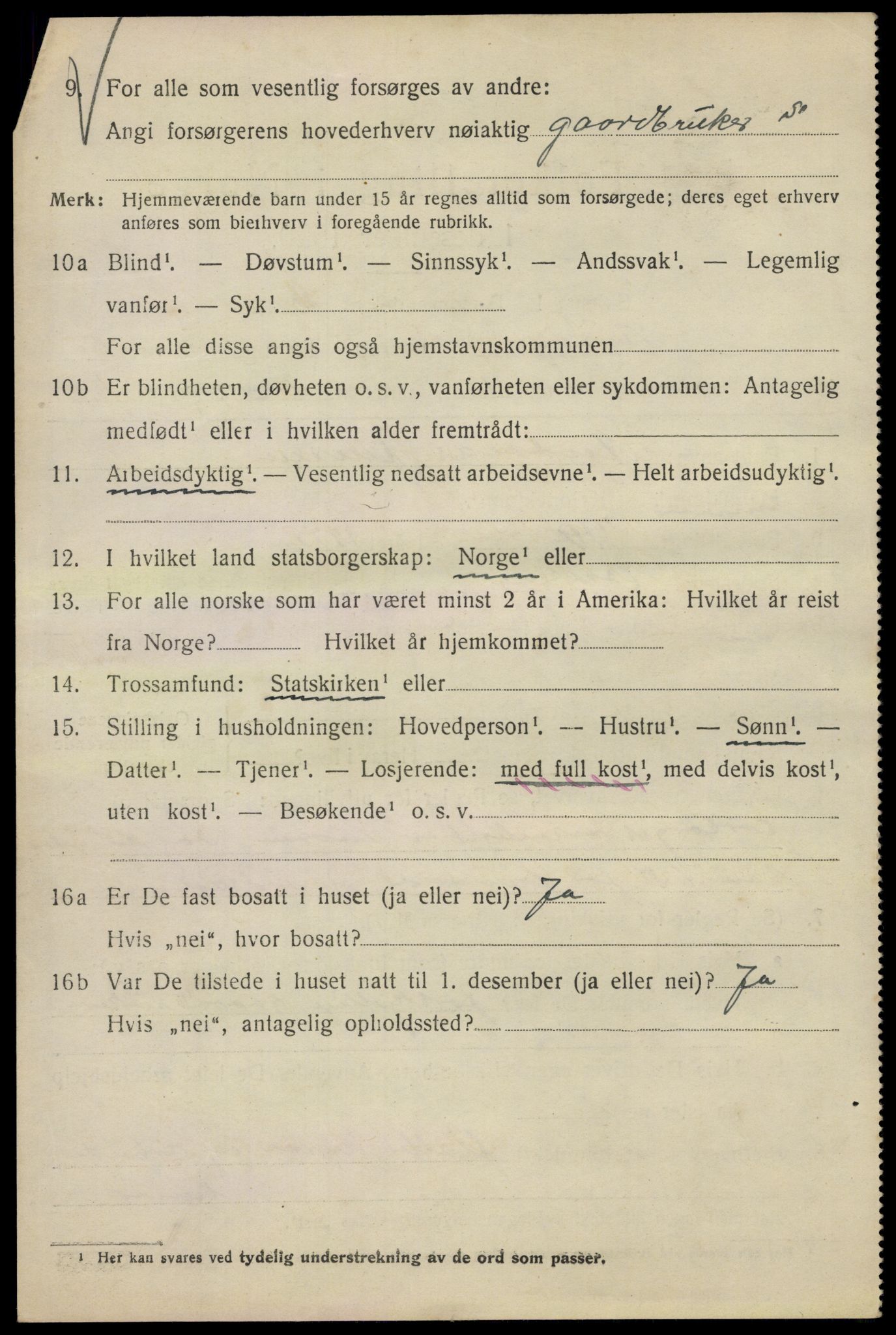 SAO, 1920 census for Onsøy, 1920, p. 2945