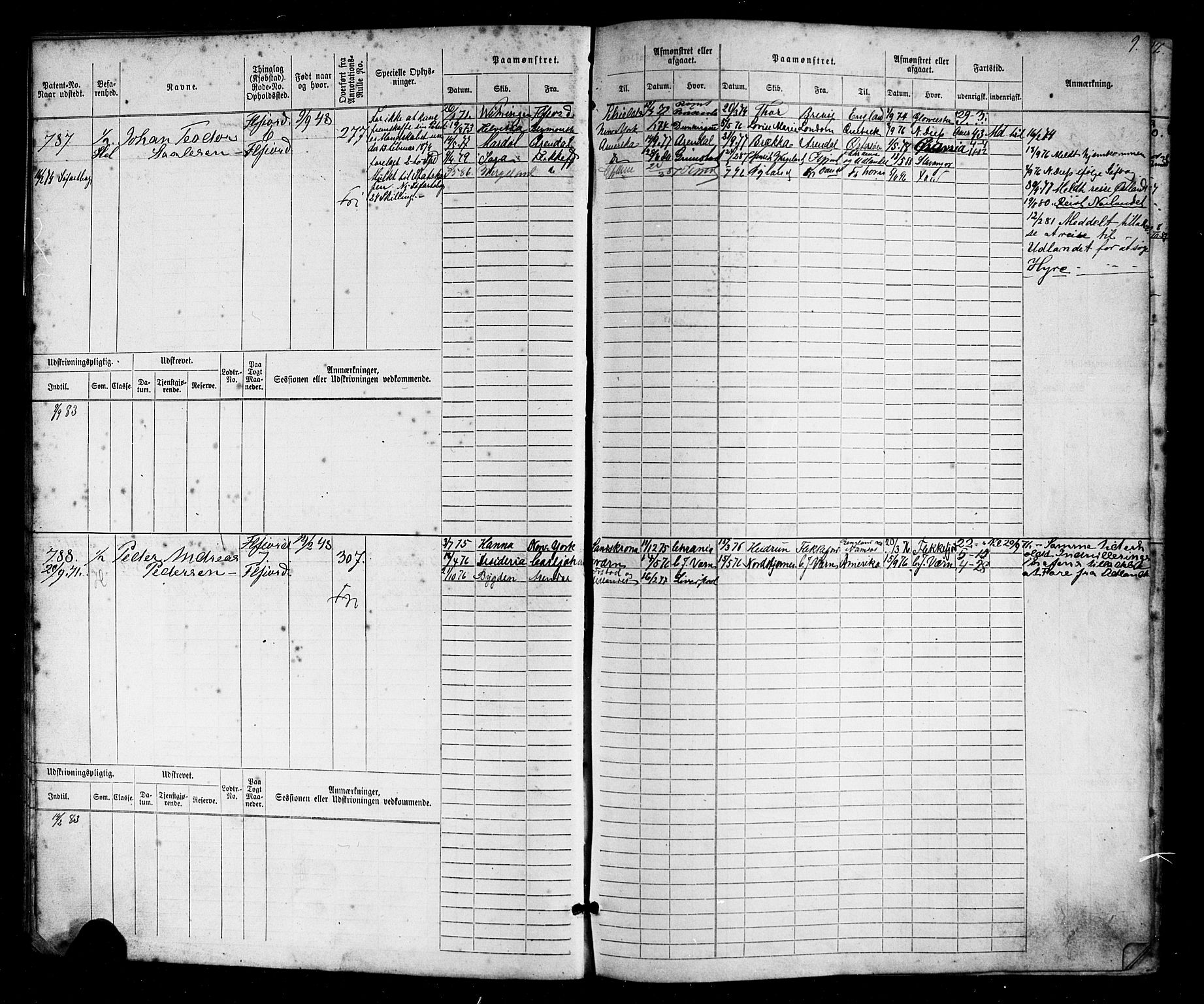 Flekkefjord mønstringskrets, AV/SAK-2031-0018/F/Fb/L0009: Hovedrulle nr 771-1533, Æ-6, 1868-1900, p. 10