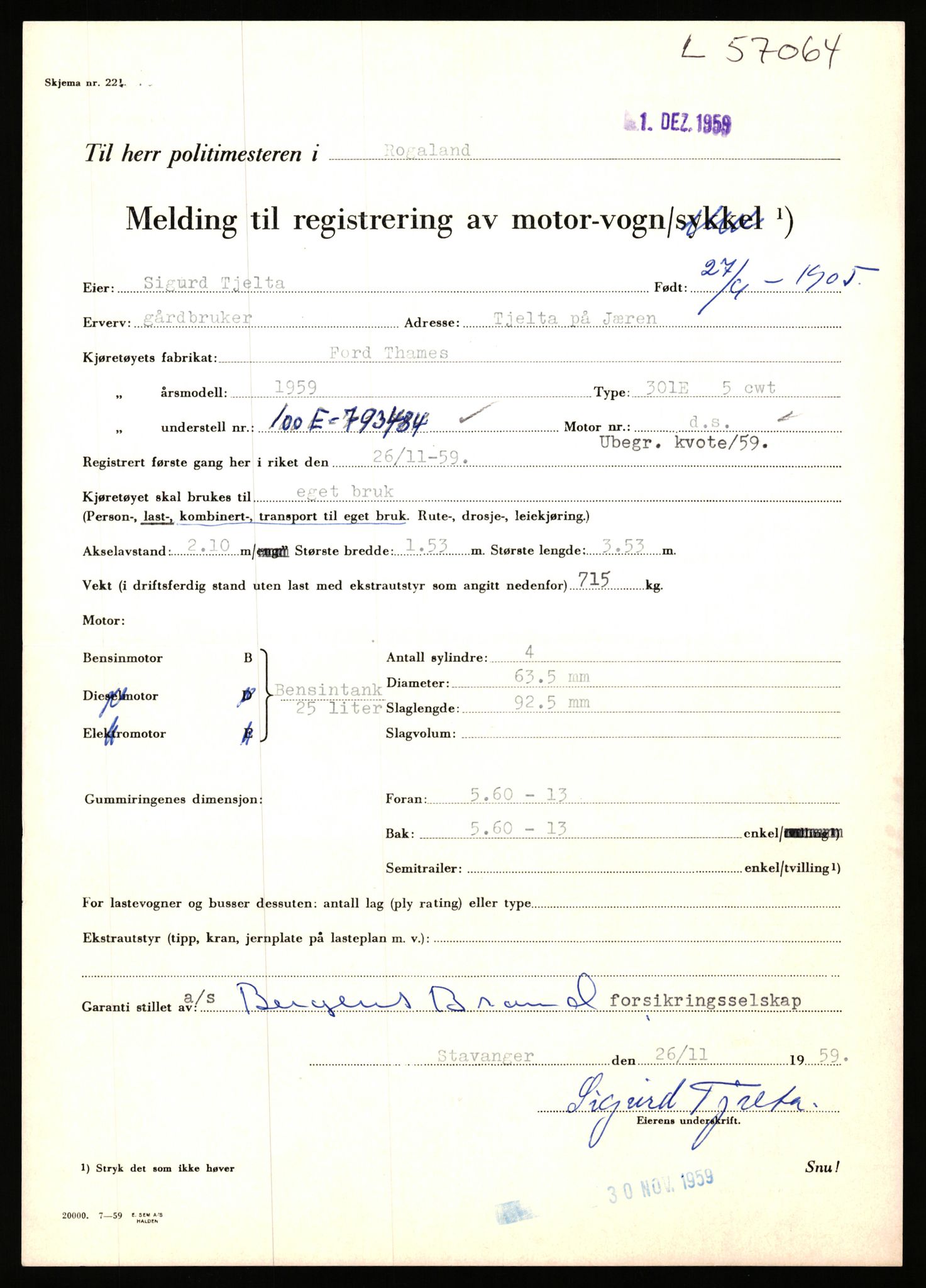 Stavanger trafikkstasjon, AV/SAST-A-101942/0/F/L0056: L-56500 - L-57199, 1930-1971, p. 1910