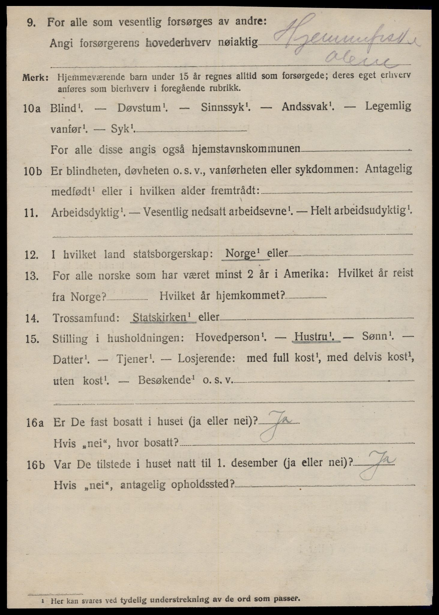 SAT, 1920 census for Tustna, 1920, p. 892