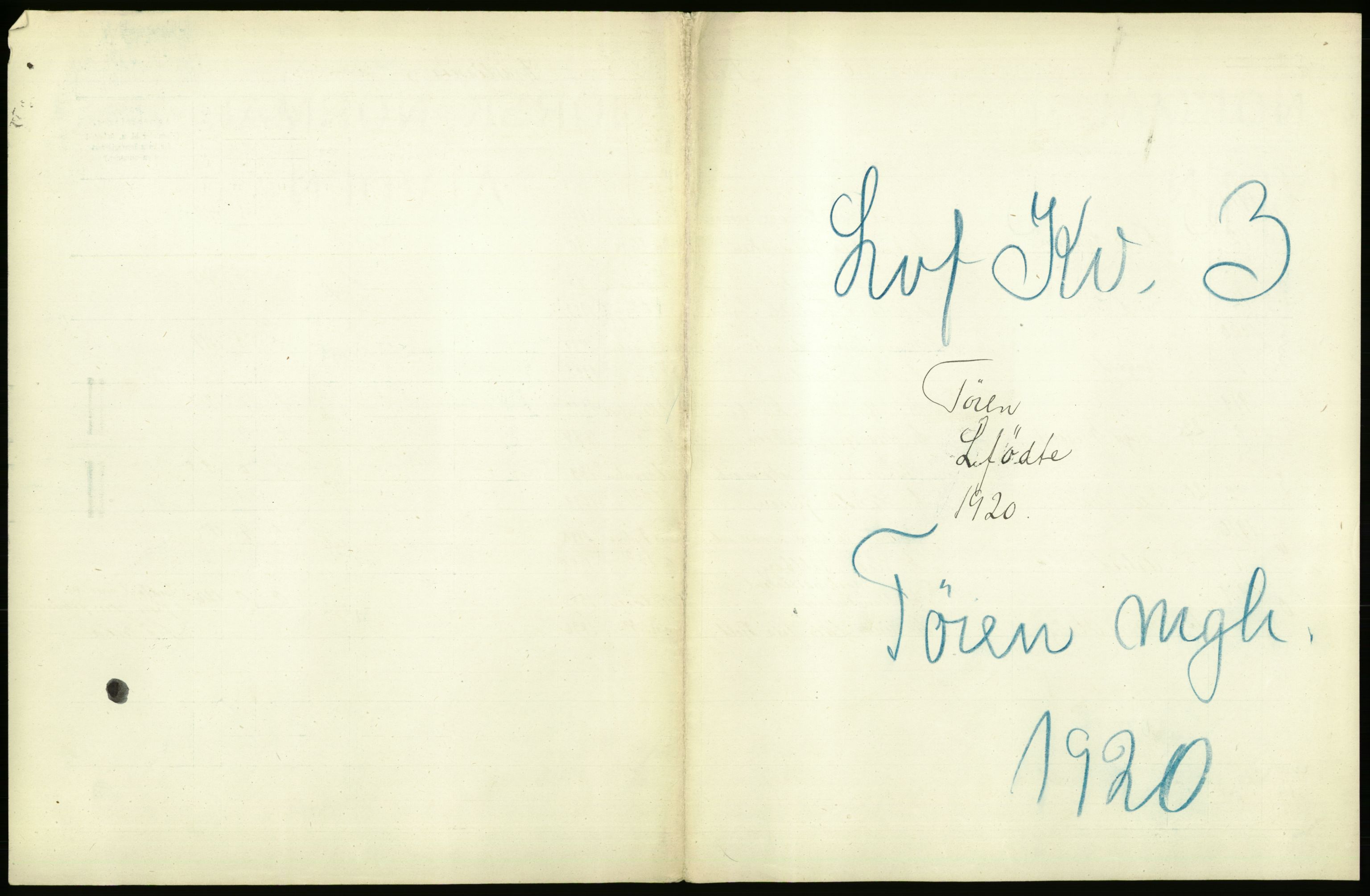 Statistisk sentralbyrå, Sosiodemografiske emner, Befolkning, RA/S-2228/D/Df/Dfb/Dfbj/L0009: Kristiania: Levendefødte menn og kvinner., 1920, p. 27