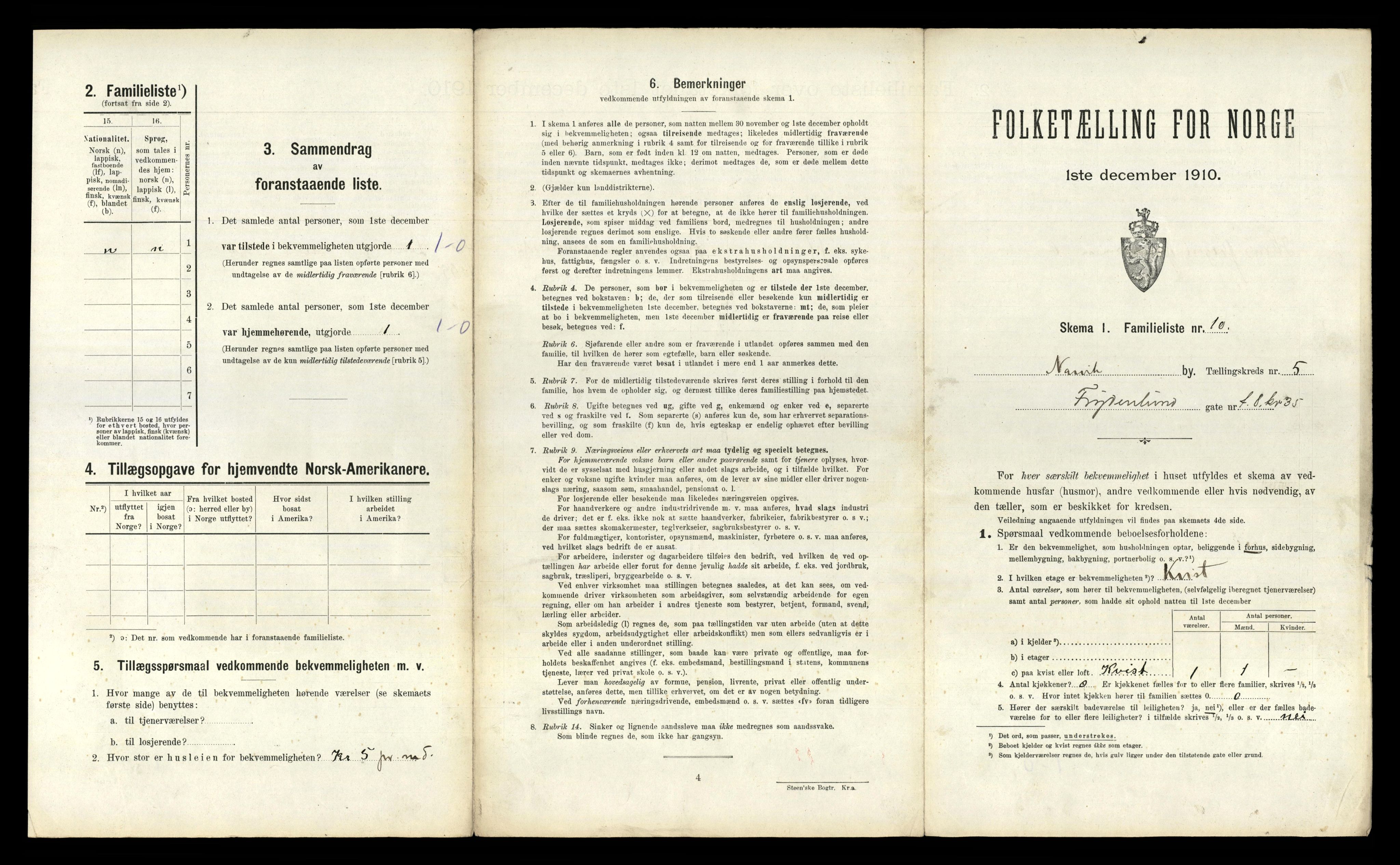 RA, 1910 census for Narvik, 1910, p. 1935