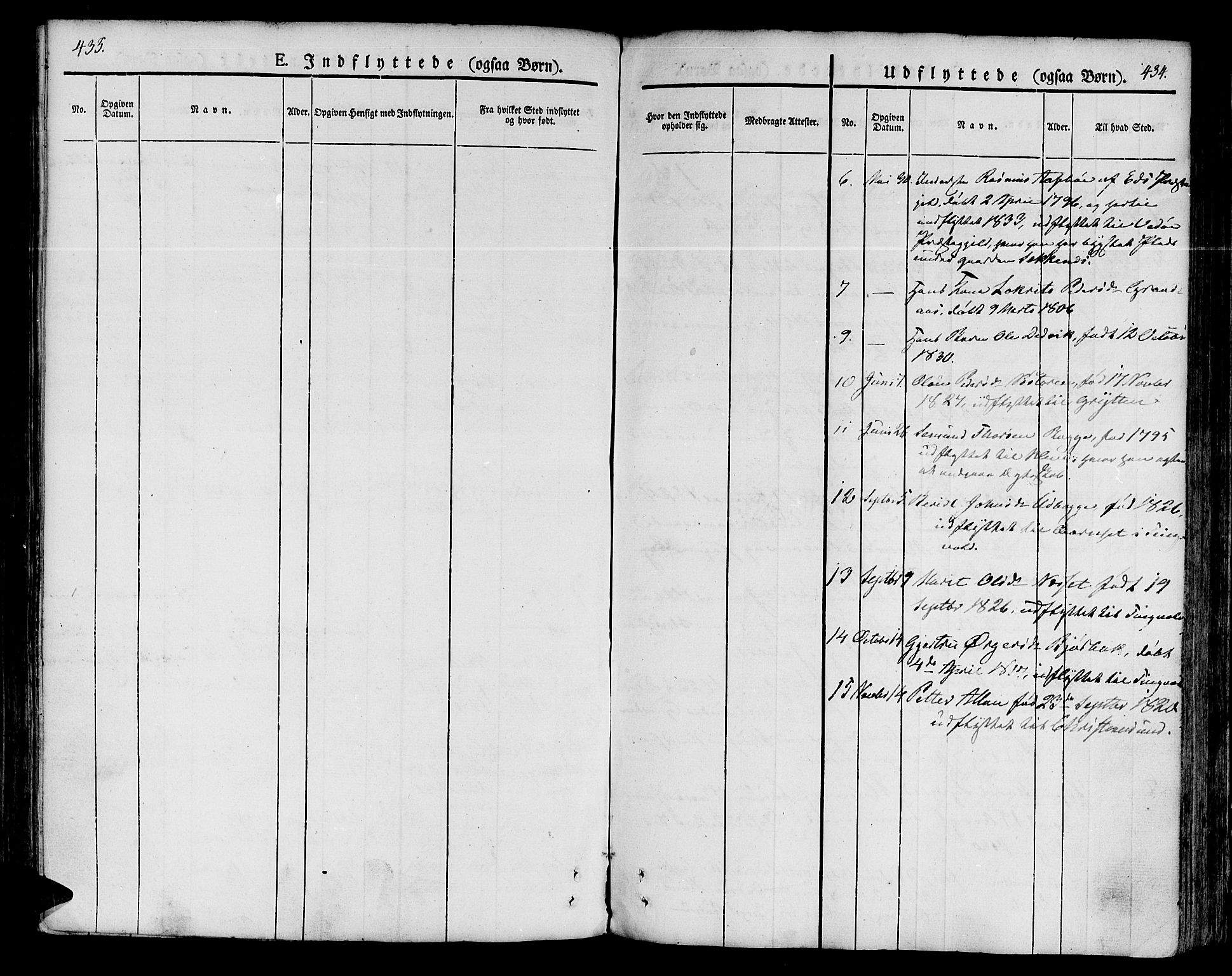 Ministerialprotokoller, klokkerbøker og fødselsregistre - Møre og Romsdal, AV/SAT-A-1454/551/L0624: Parish register (official) no. 551A04, 1831-1845, p. 433-434