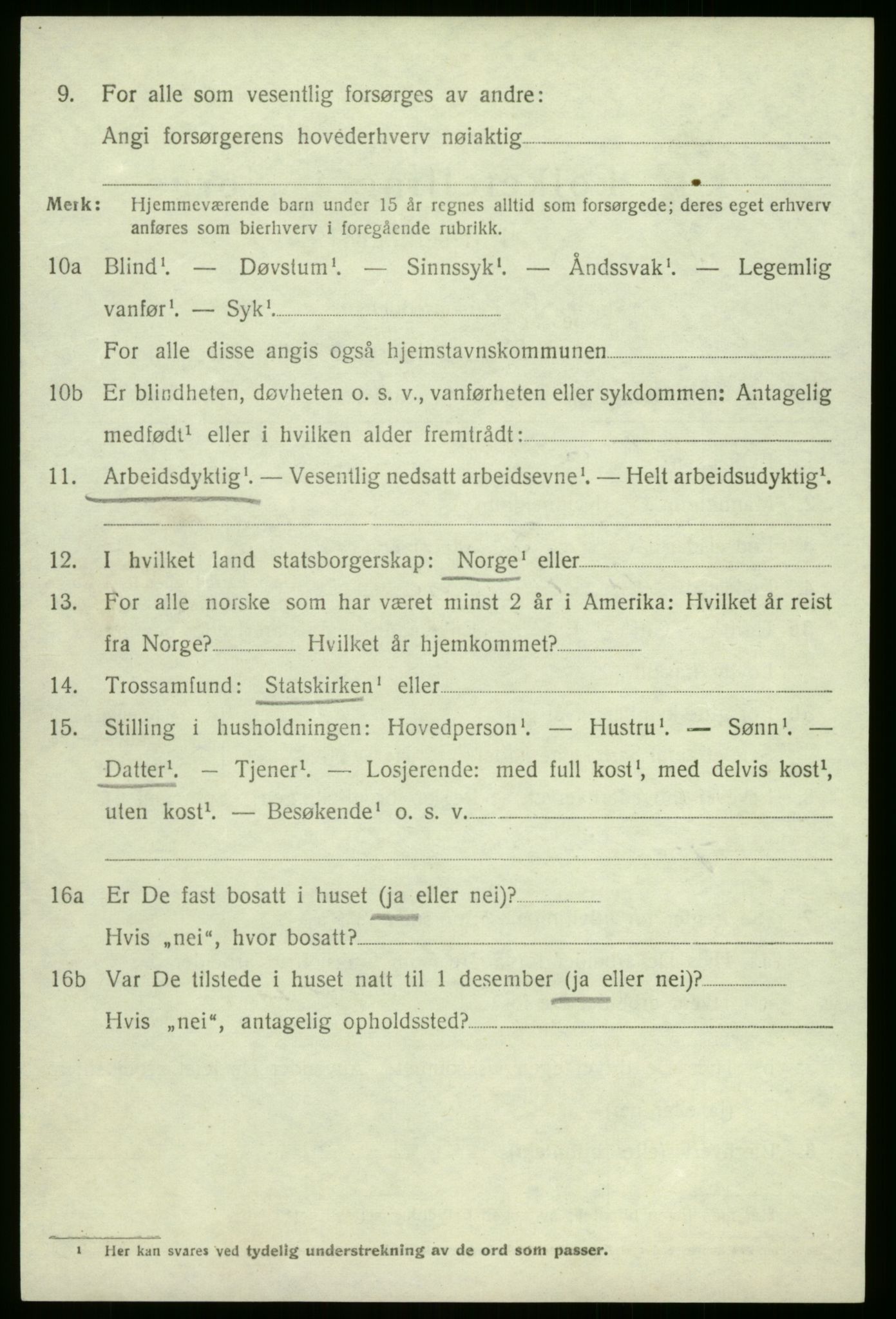 SAB, 1920 census for Gaular, 1920, p. 1559