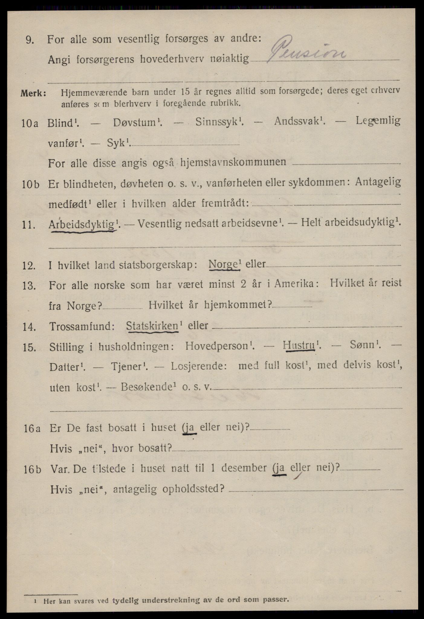 SAT, 1920 census for Molde, 1920, p. 5424