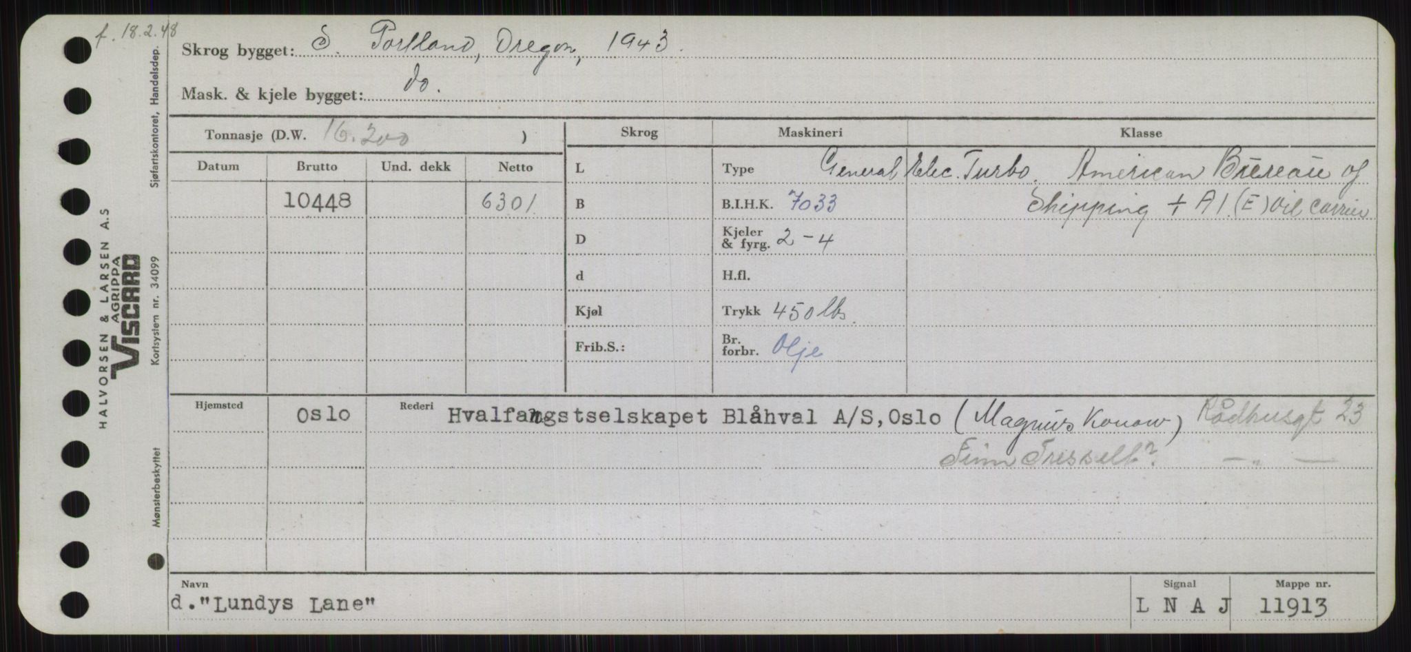 Sjøfartsdirektoratet med forløpere, Skipsmålingen, RA/S-1627/H/Hb/L0003: Fartøy, I-N, p. 275