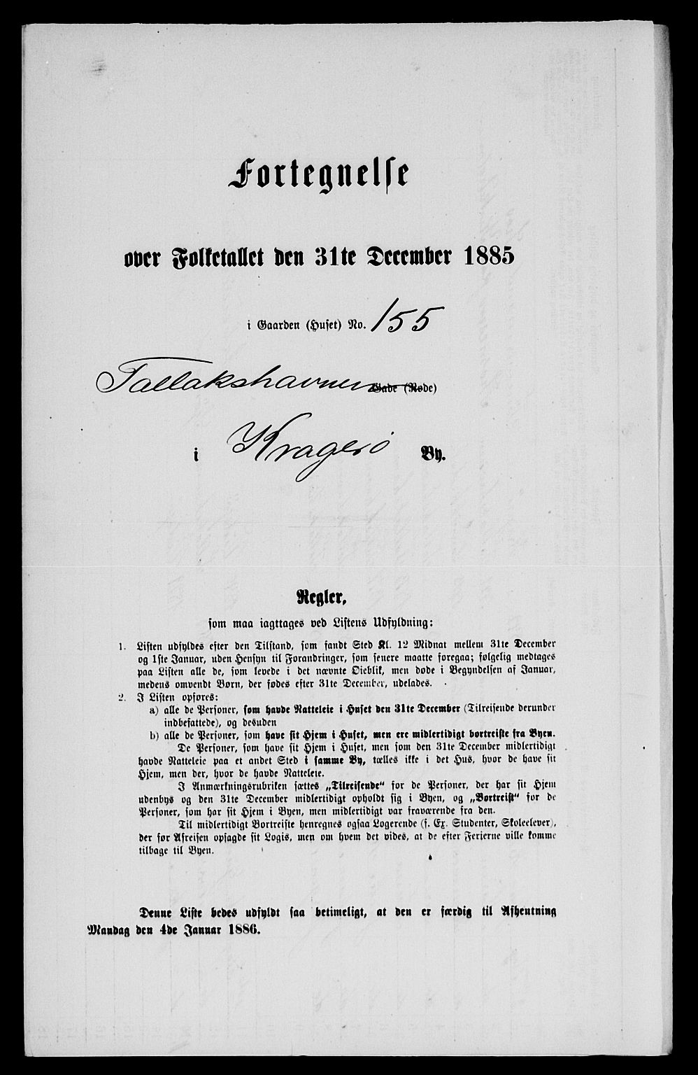 SAKO, 1885 census for 0801 Kragerø, 1885, p. 345