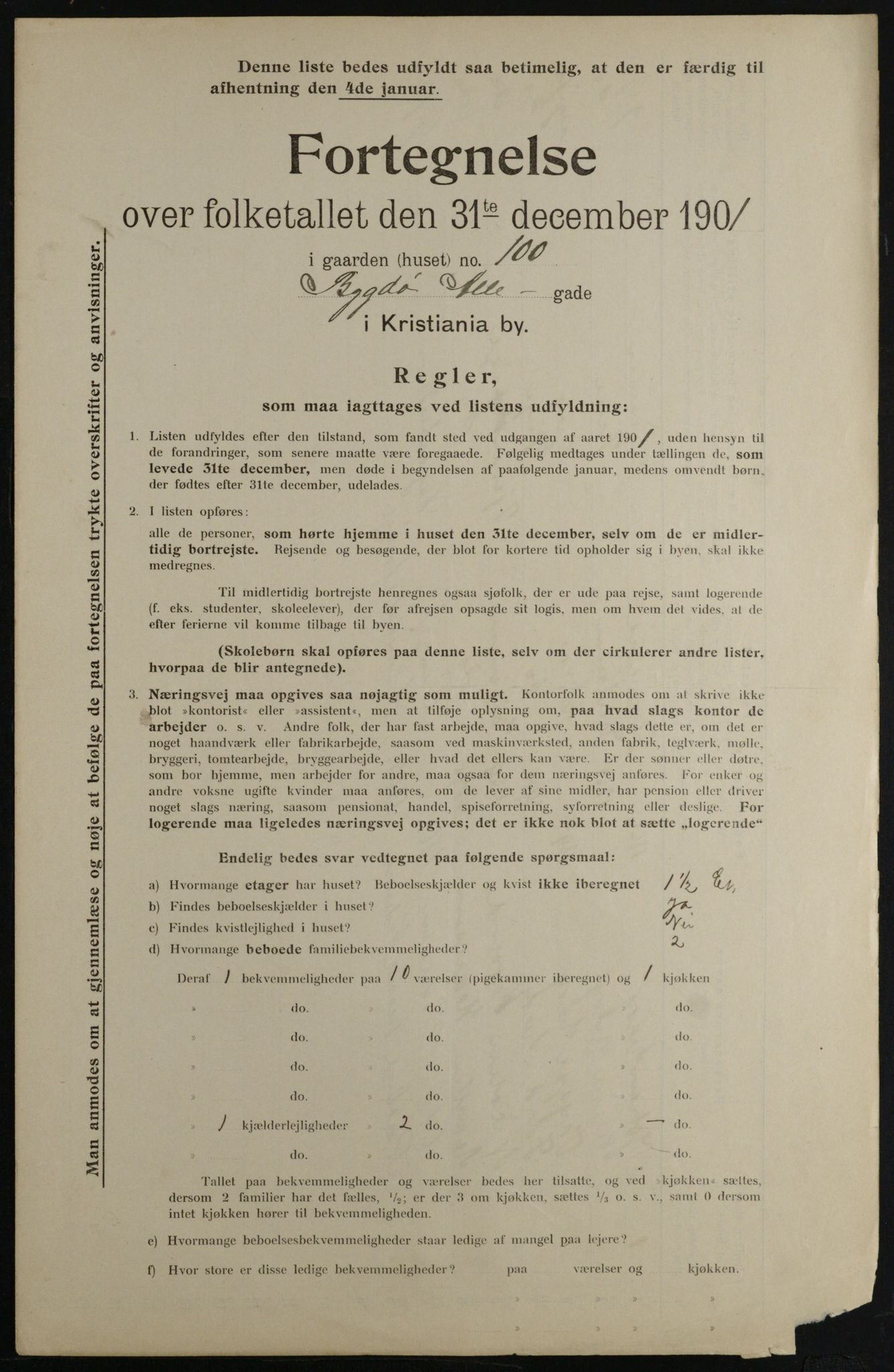 OBA, Municipal Census 1901 for Kristiania, 1901, p. 1821