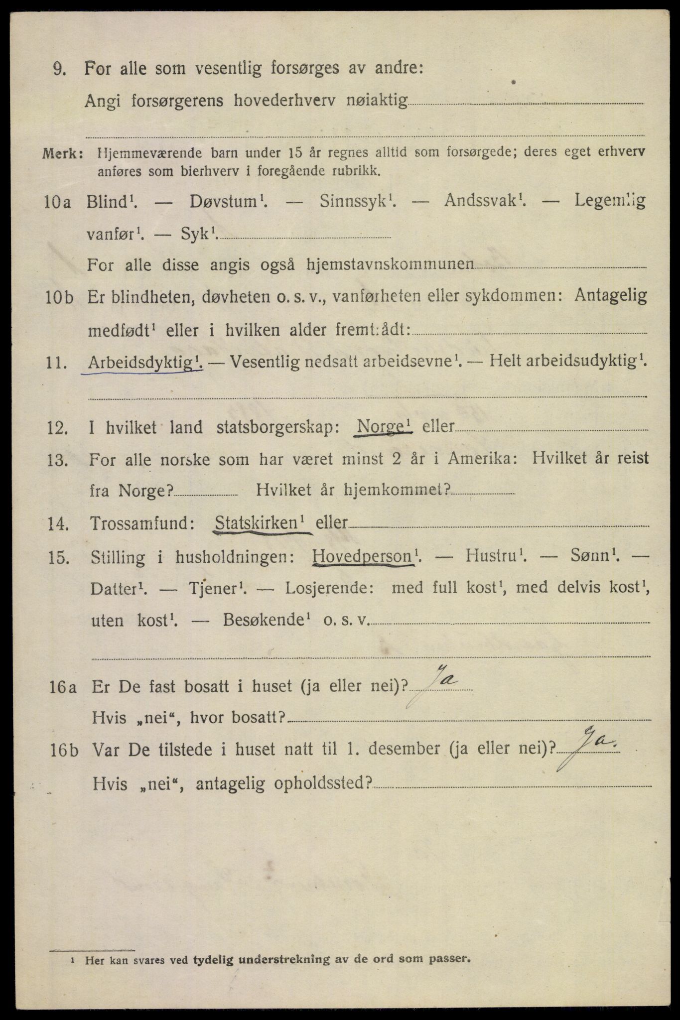 SAKO, 1920 census for Botne, 1920, p. 998