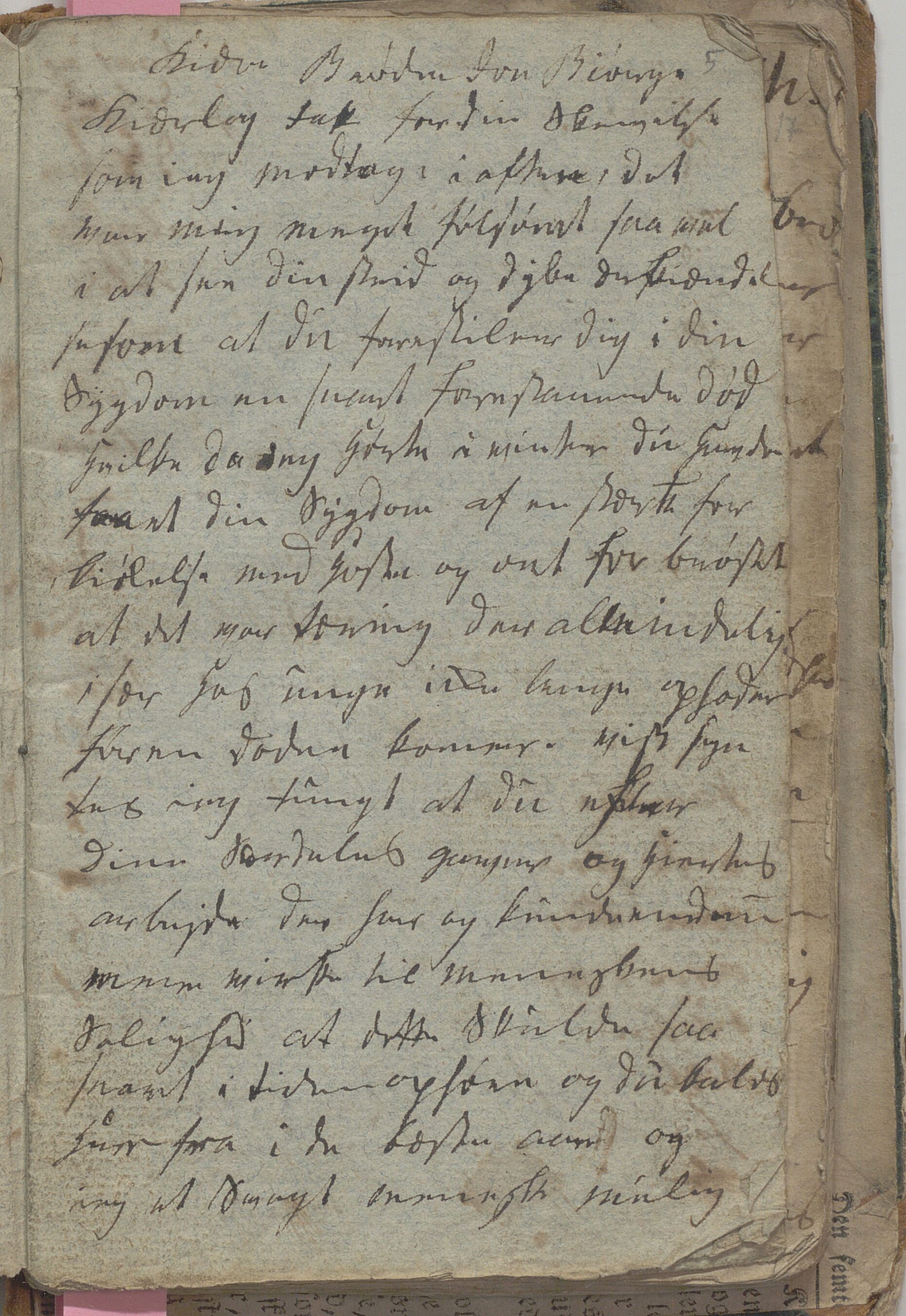 Heggtveitsamlingen, TMF/A-1007/H/L0045/0004: Brev, kopibøker, biografiske opptegnelser etc. / "Blegen", 1815-1830, p. 5