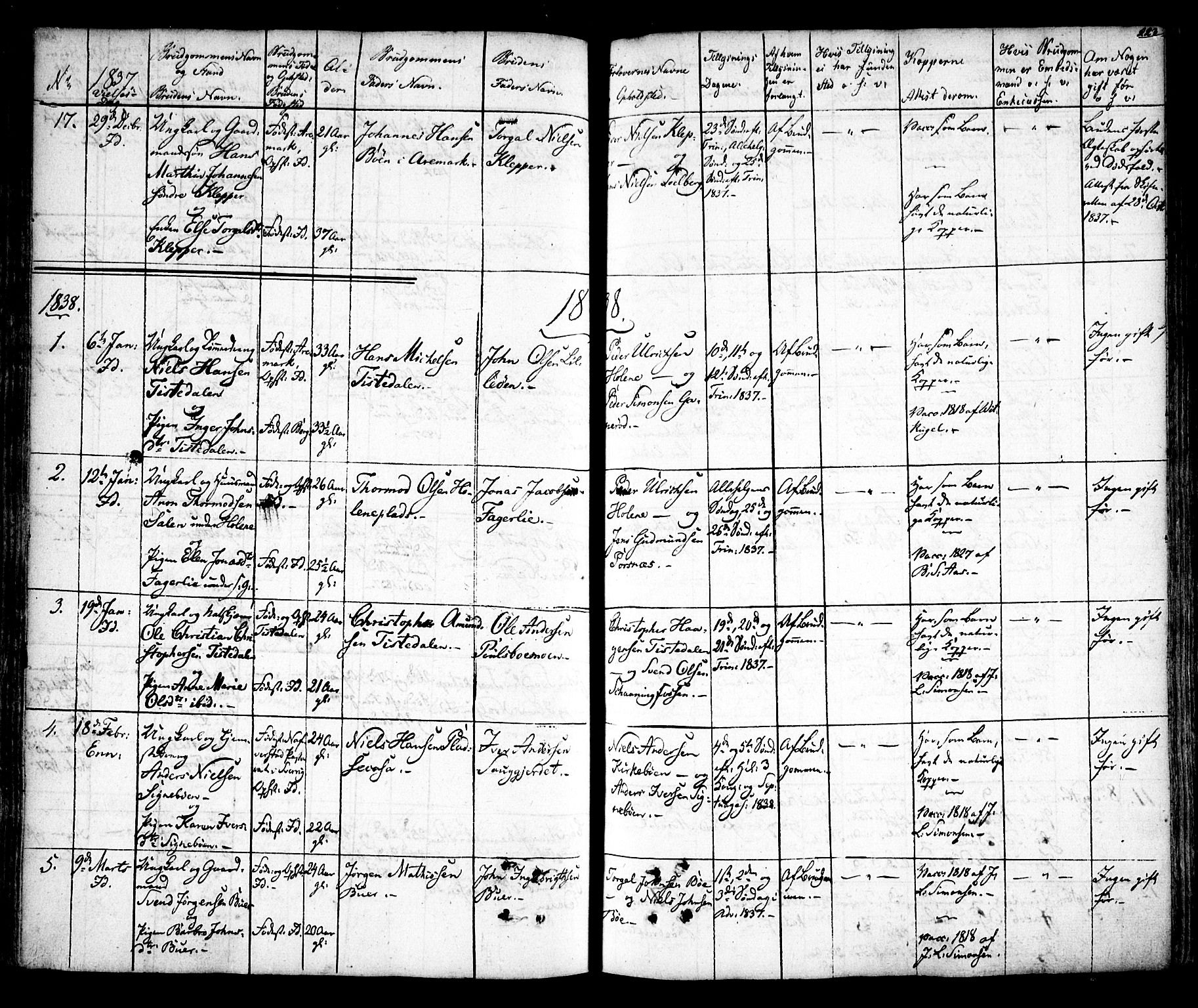 Idd prestekontor Kirkebøker, SAO/A-10911/F/Fc/L0003: Parish register (official) no. III 3, 1832-1847, p. 223