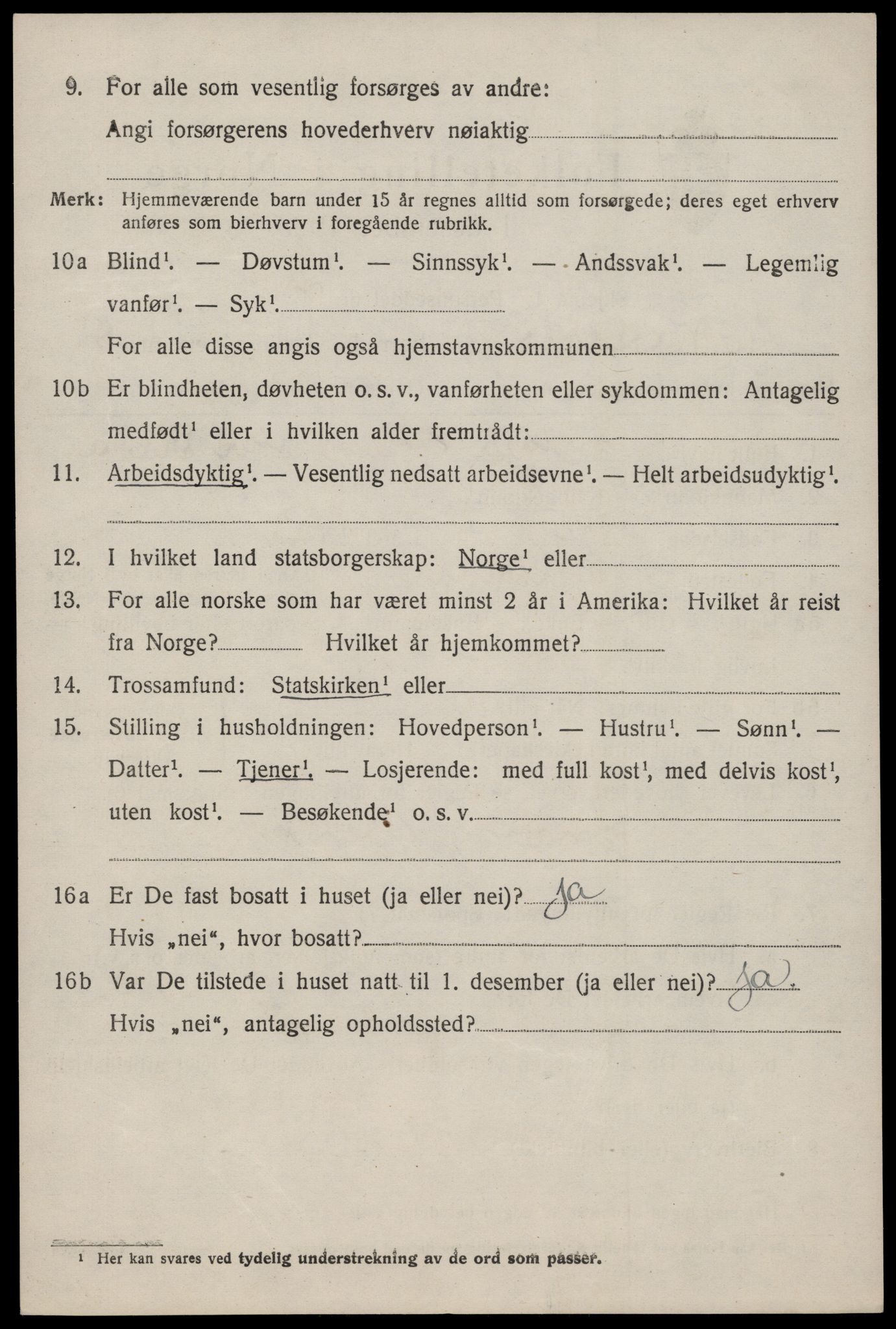 SAKO, 1920 census for Nissedal, 1920, p. 2044