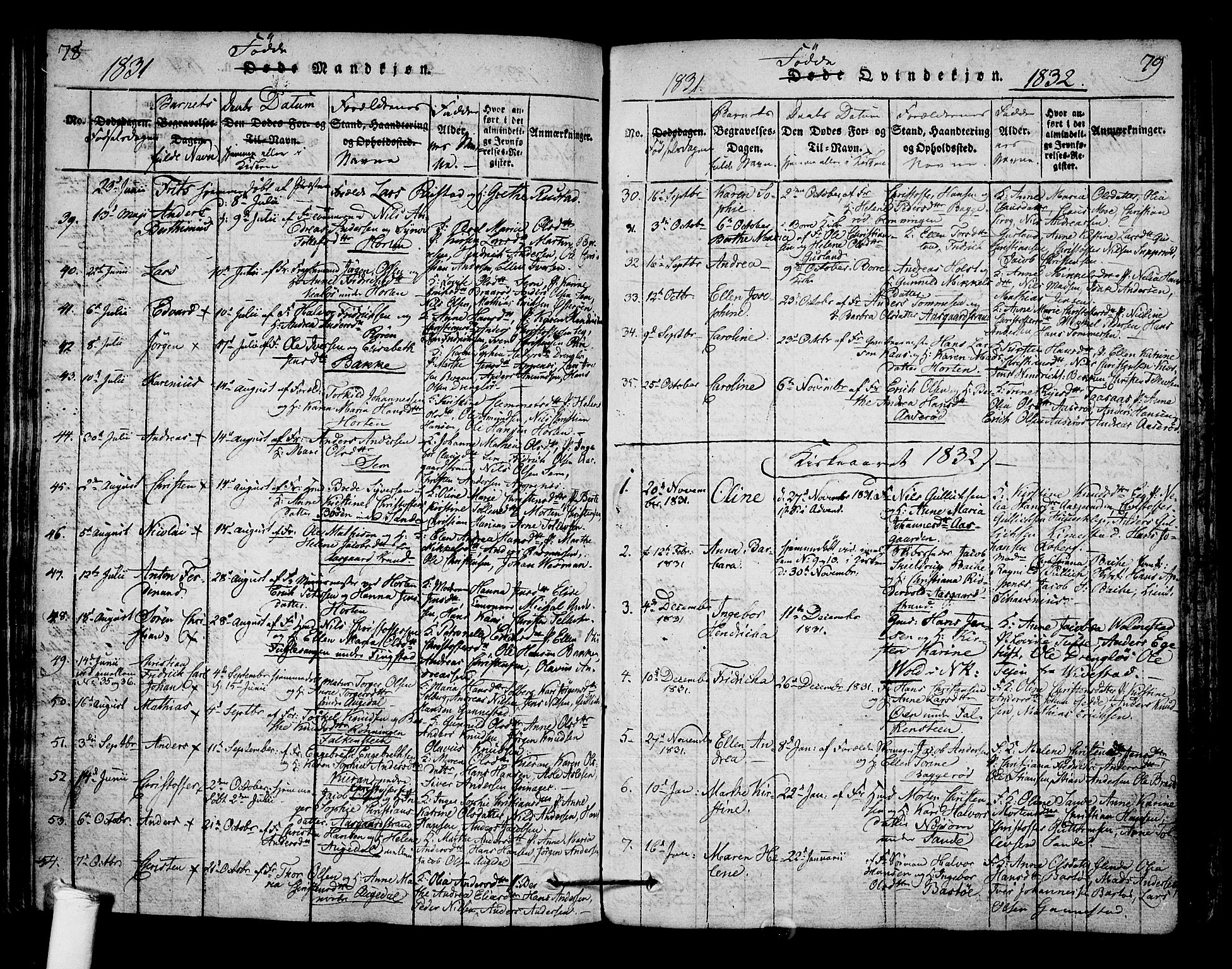 Borre kirkebøker, SAKO/A-338/F/Fa/L0004: Parish register (official) no. I 4, 1815-1845, p. 78-79
