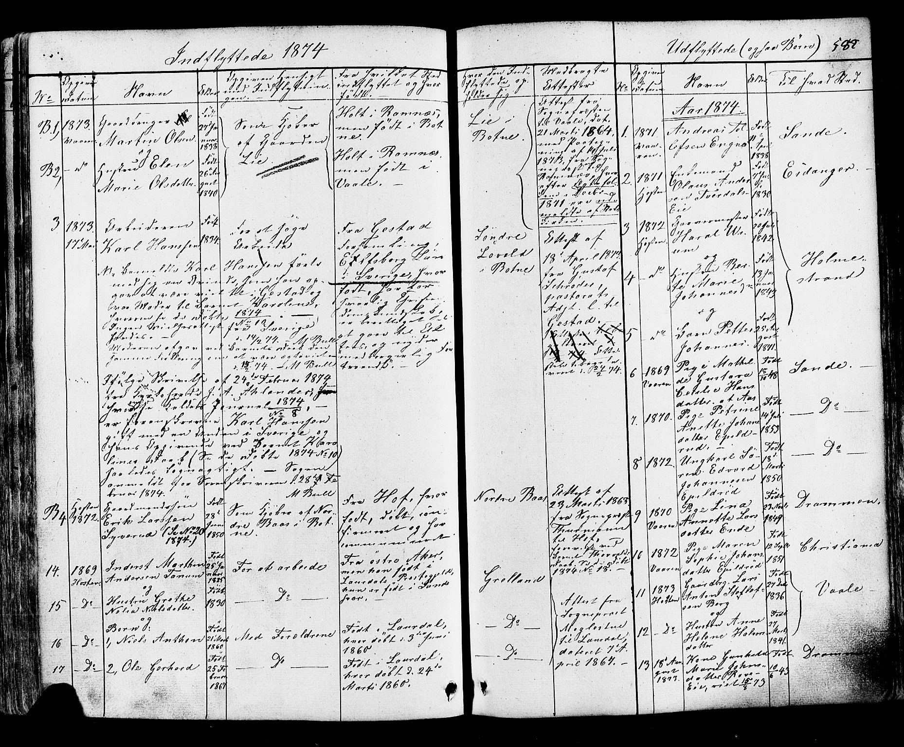 Botne kirkebøker, AV/SAKO-A-340/F/Fa/L0006: Parish register (official) no. I 6, 1836-1877, p. 582