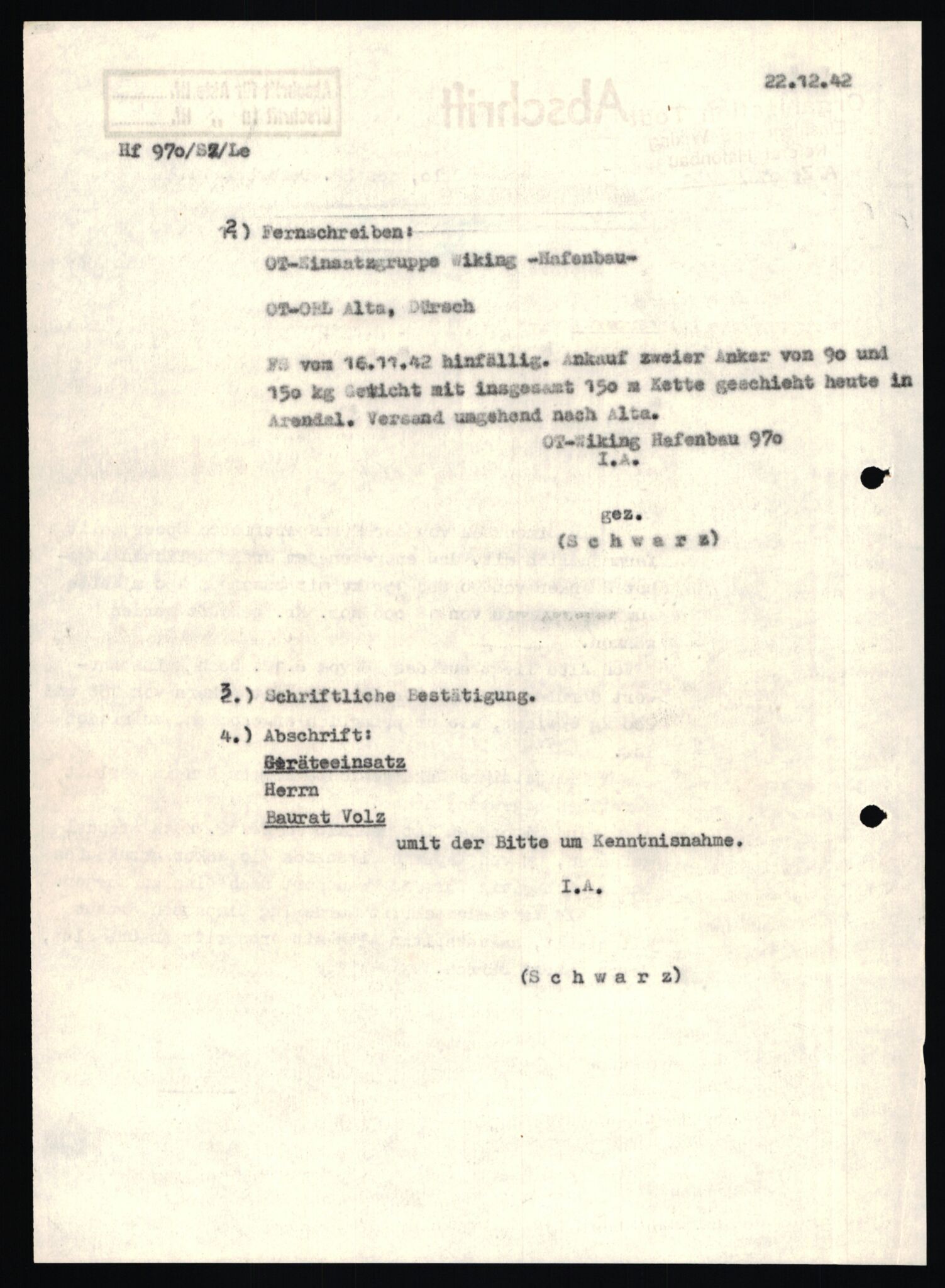 Tyske arkiver, Organisation Todt (OT), Einsatzgruppe Wiking, AV/RA-RAFA-2188/1/E/E2/E2d/L0023: Fähren und Anlegen, 1942-1944, p. 168