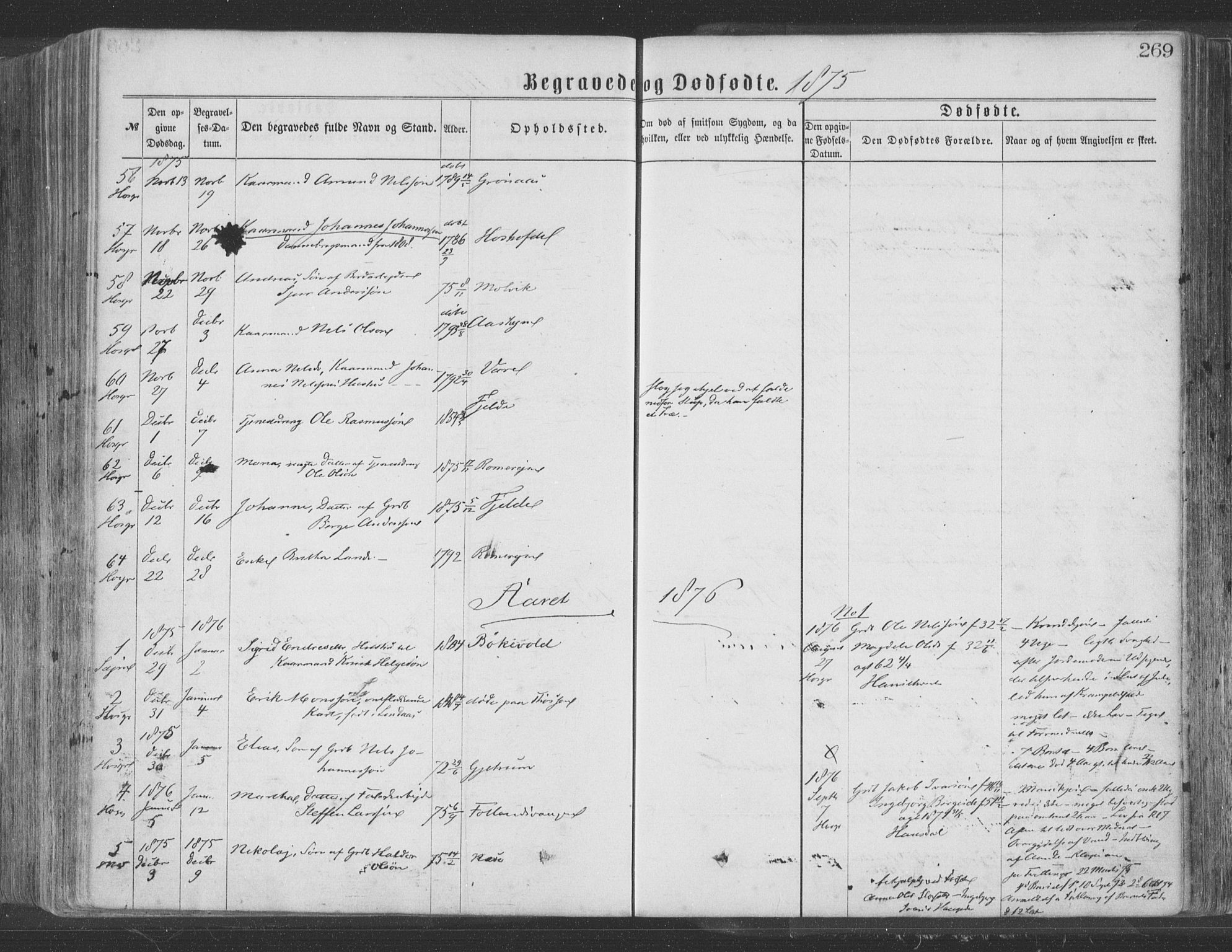 Hosanger sokneprestembete, SAB/A-75801/H/Haa: Parish register (official) no. A 9, 1864-1876, p. 269
