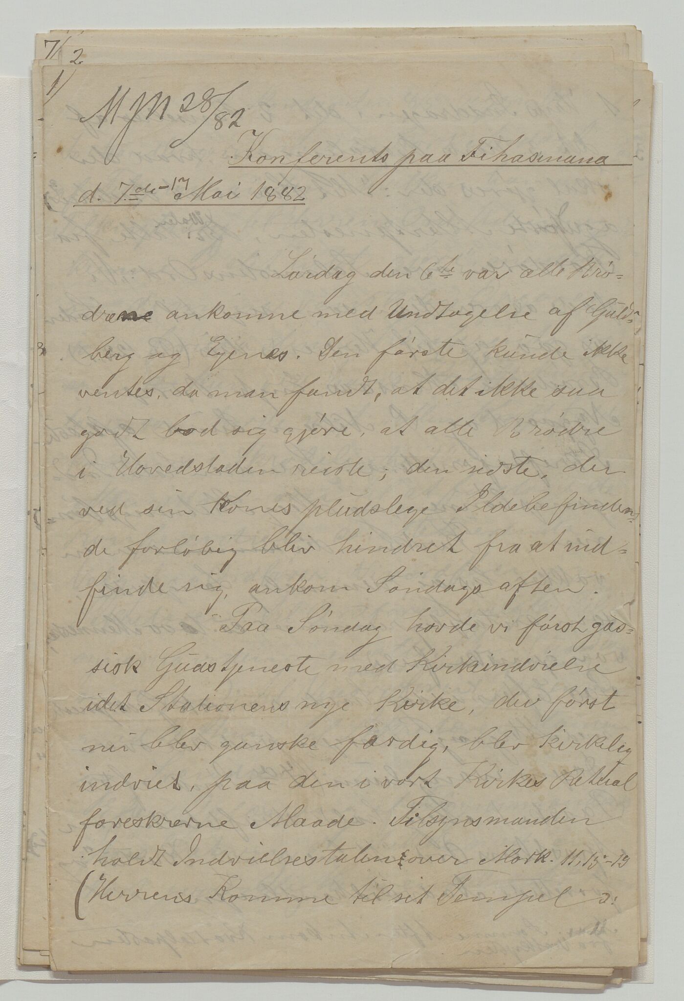 Det Norske Misjonsselskap - hovedadministrasjonen, VID/MA-A-1045/D/Da/Daa/L0036/0001: Konferansereferat og årsberetninger / Konferansereferat fra Madagaskar Innland., 1882