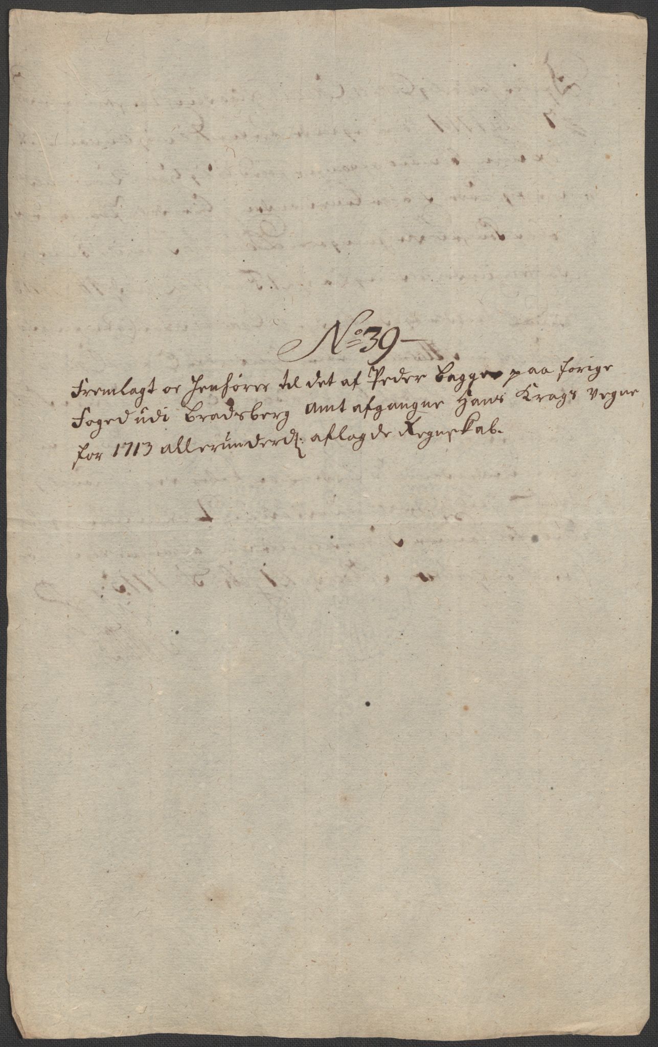 Rentekammeret inntil 1814, Reviderte regnskaper, Fogderegnskap, AV/RA-EA-4092/R36/L2125: Fogderegnskap Øvre og Nedre Telemark og Bamble, 1713, p. 259