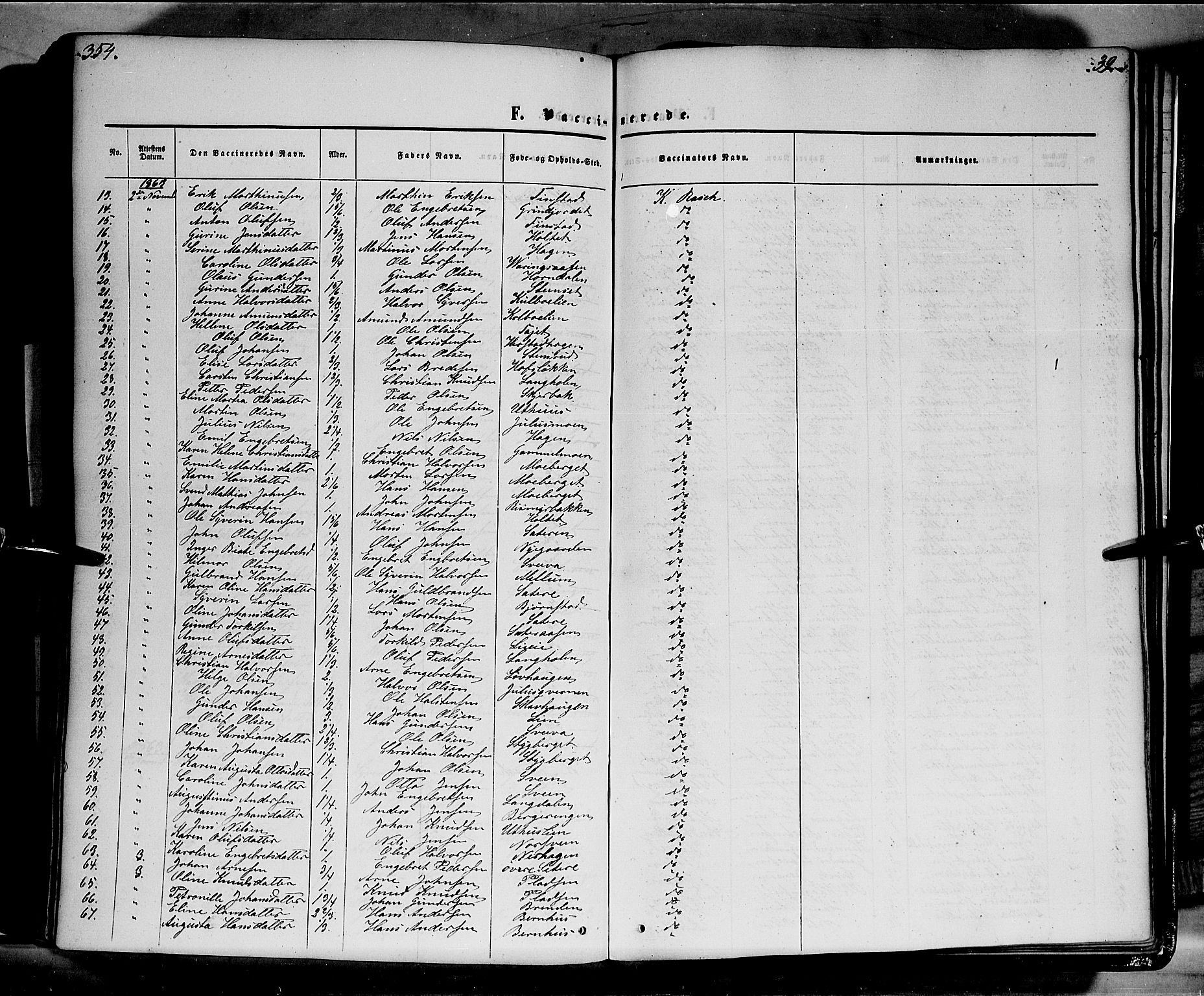 Elverum prestekontor, AV/SAH-PREST-044/H/Ha/Haa/L0010: Parish register (official) no. 10, 1857-1868, p. 354