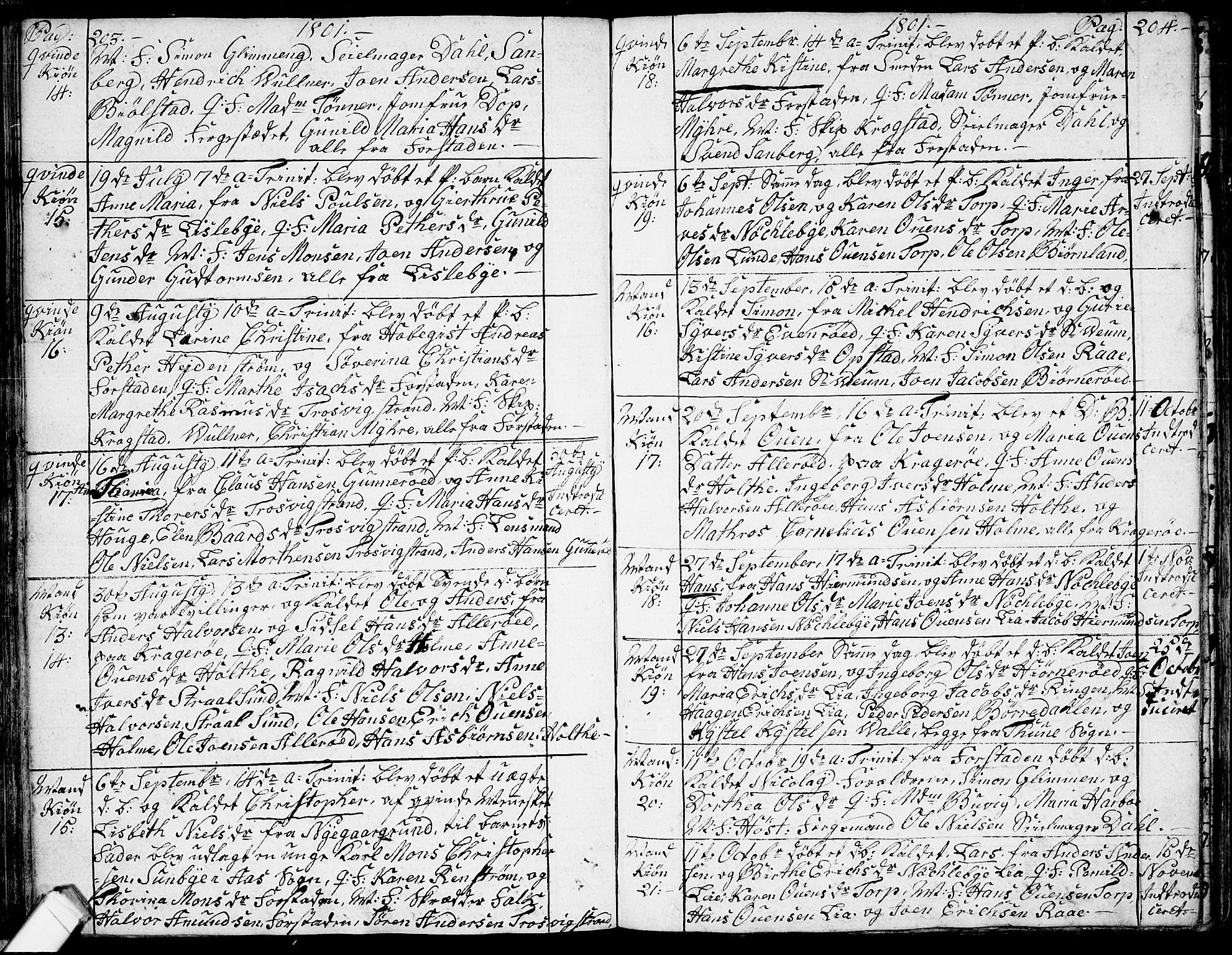 Glemmen prestekontor Kirkebøker, AV/SAO-A-10908/F/Fa/L0002: Parish register (official) no. 2, 1771-1803, p. 203-204