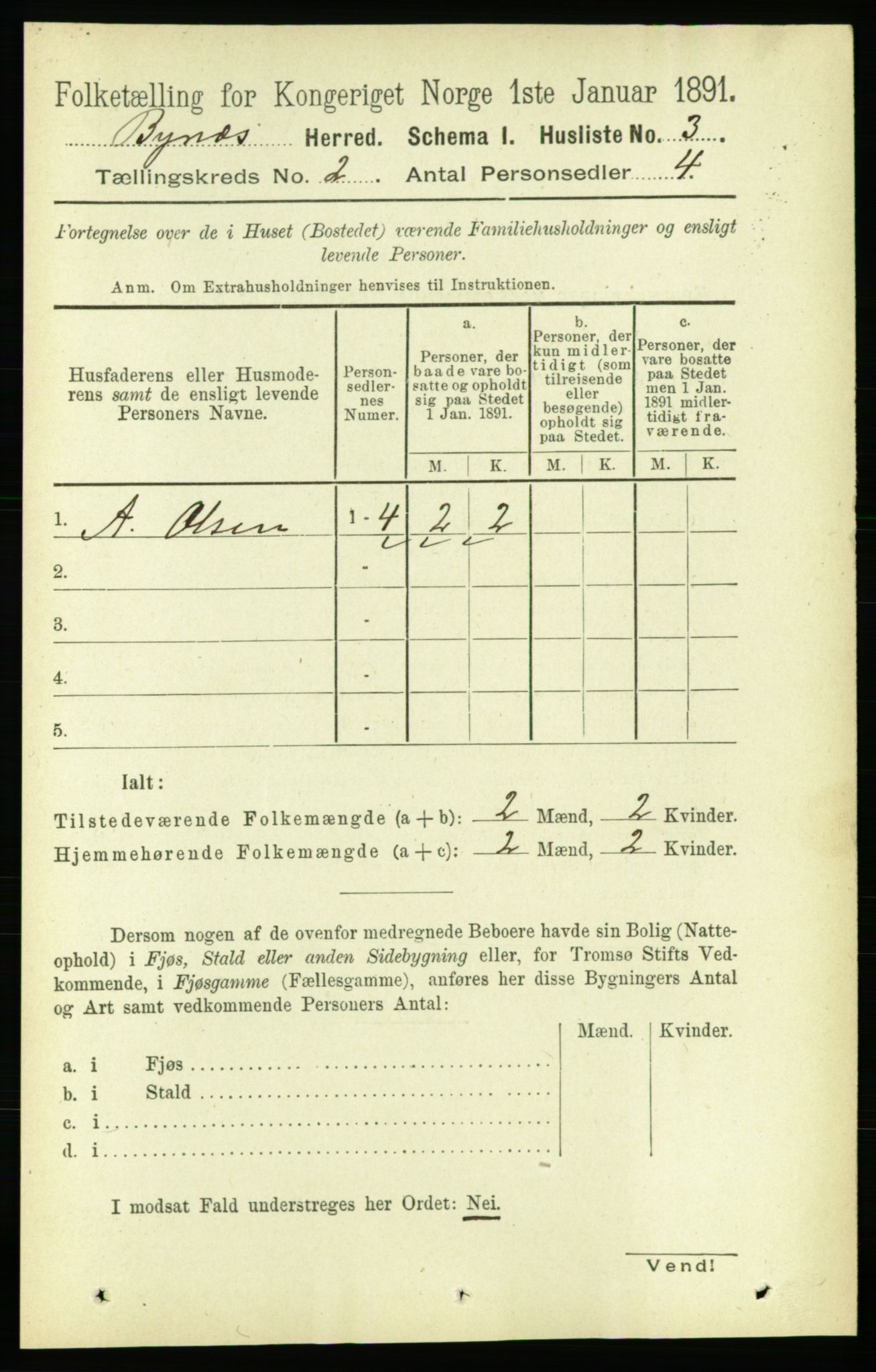 RA, 1891 census for 1655 Byneset, 1891, p. 803