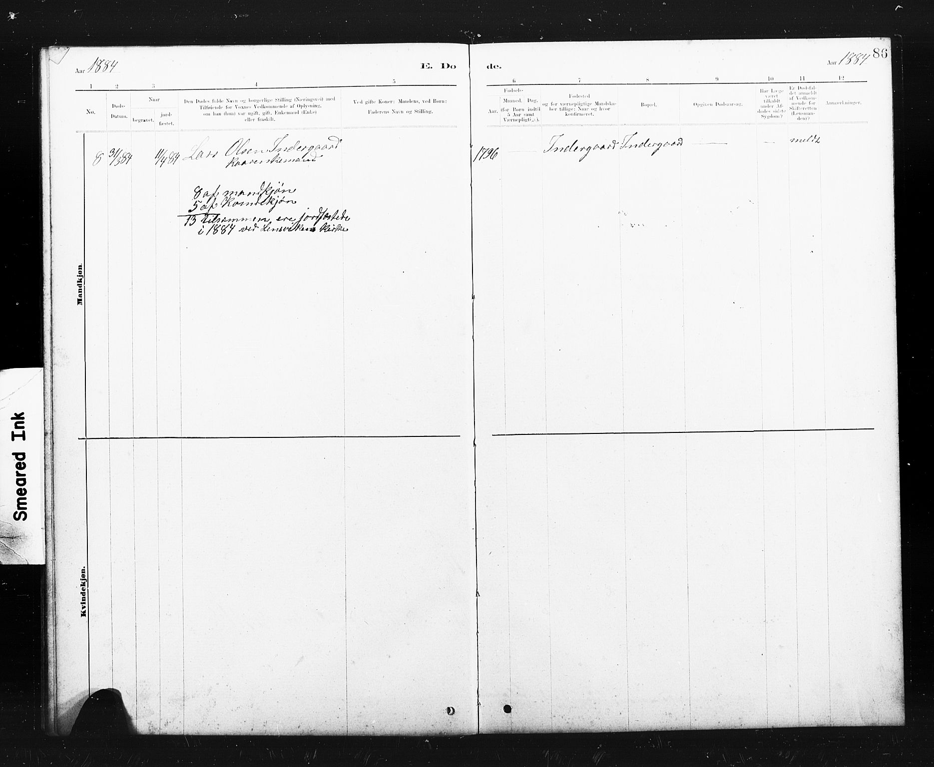 Ministerialprotokoller, klokkerbøker og fødselsregistre - Sør-Trøndelag, AV/SAT-A-1456/663/L0761: Parish register (copy) no. 663C01, 1880-1893, p. 86