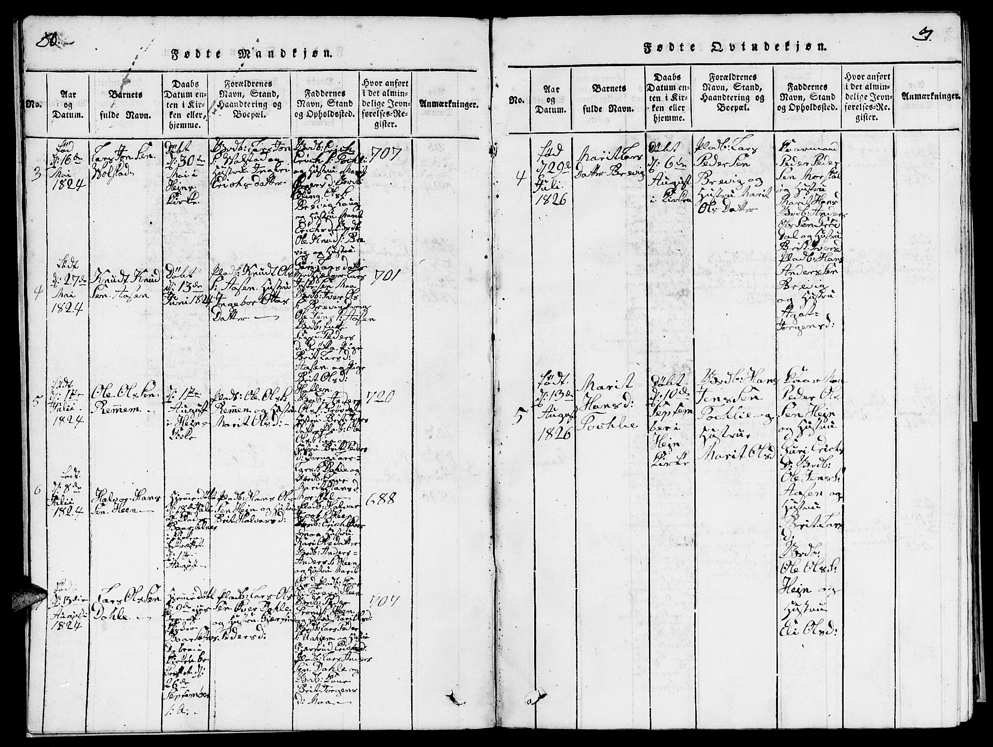 Ministerialprotokoller, klokkerbøker og fødselsregistre - Møre og Romsdal, AV/SAT-A-1454/545/L0587: Parish register (copy) no. 545C01, 1818-1836, p. 30-31
