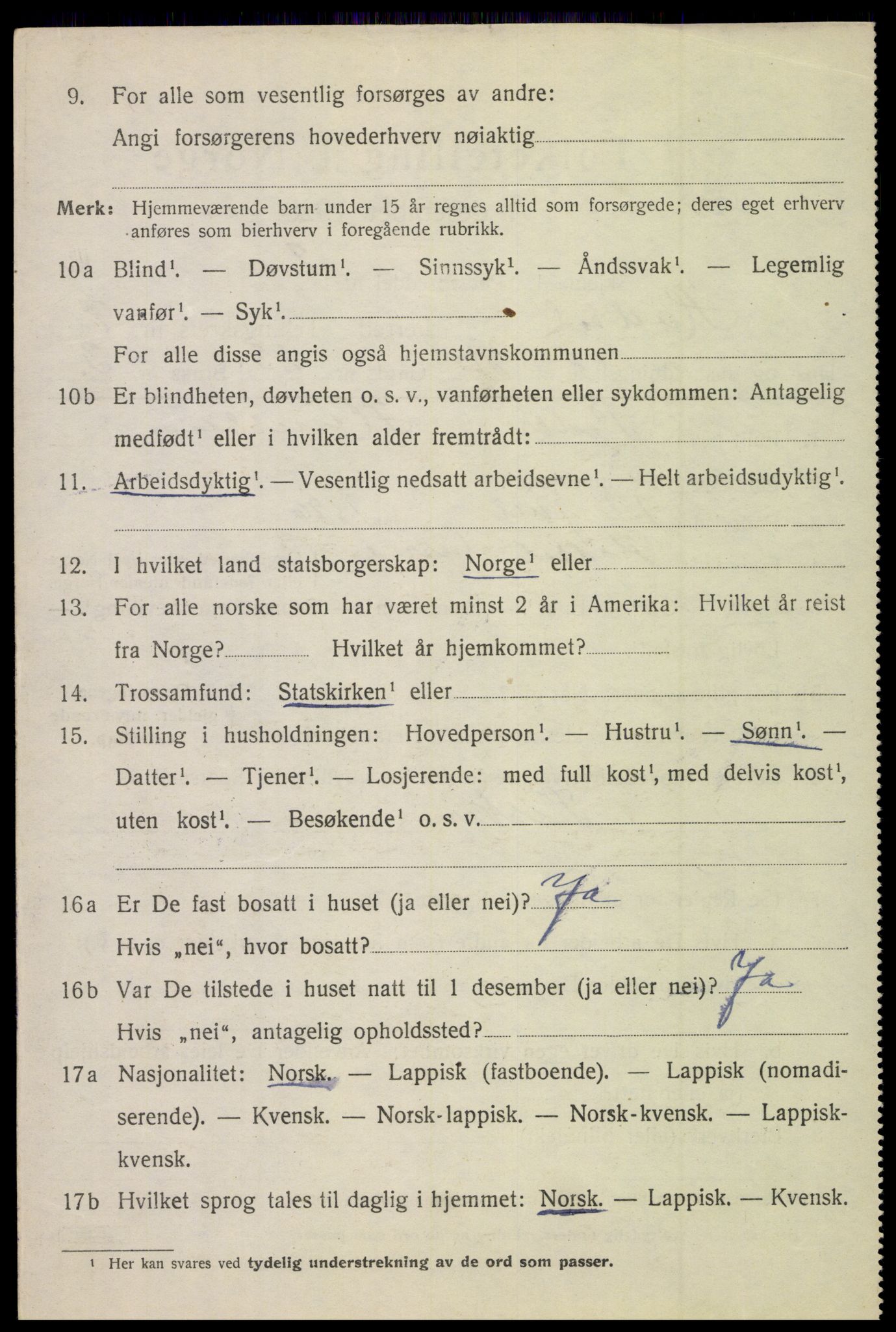 SAT, 1920 census for Hadsel, 1920, p. 8125